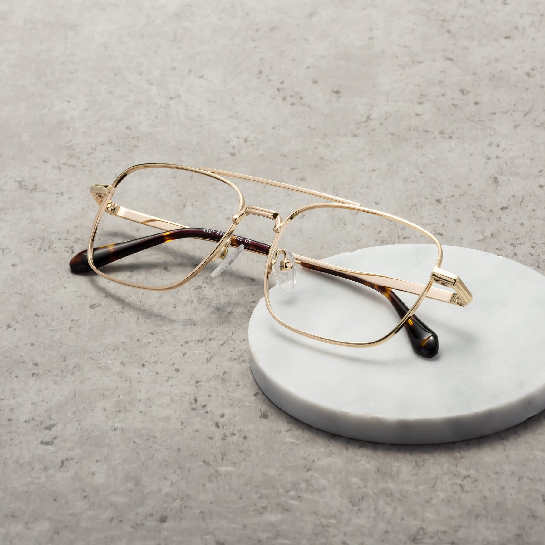 Lifestyle photography #1 of Dash in Gold with Clear Eyeglass Lenses