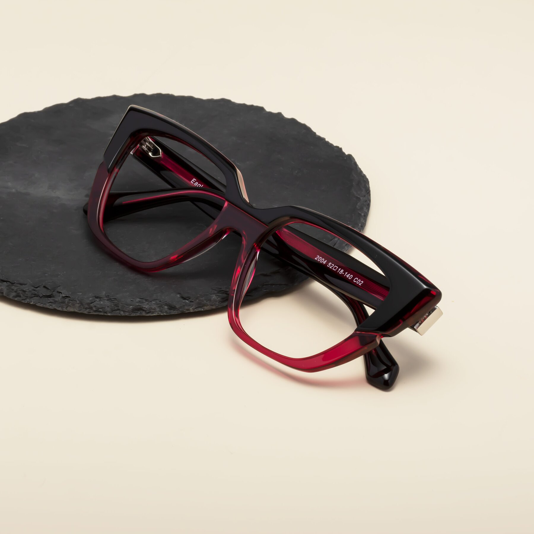 Lifestyle photography #2 of Eagle in Black-Wine with Clear Reading Eyeglass Lenses