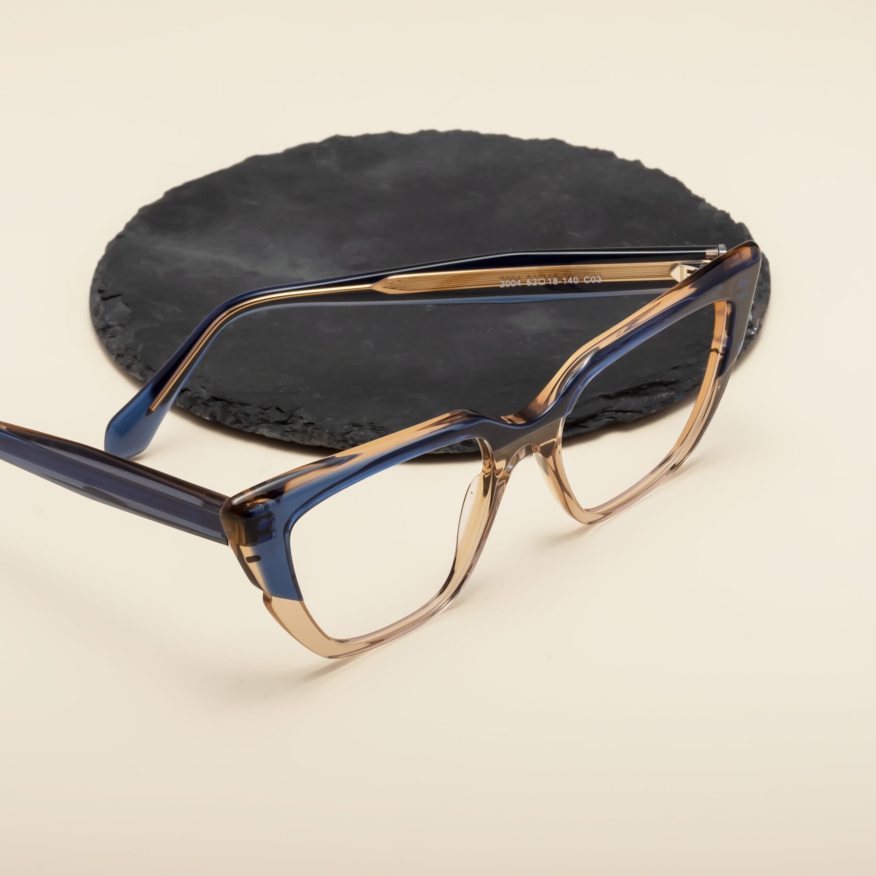 Lifestyle photography #1 of Eagle in Blue-Beige with Clear Reading Eyeglass Lenses