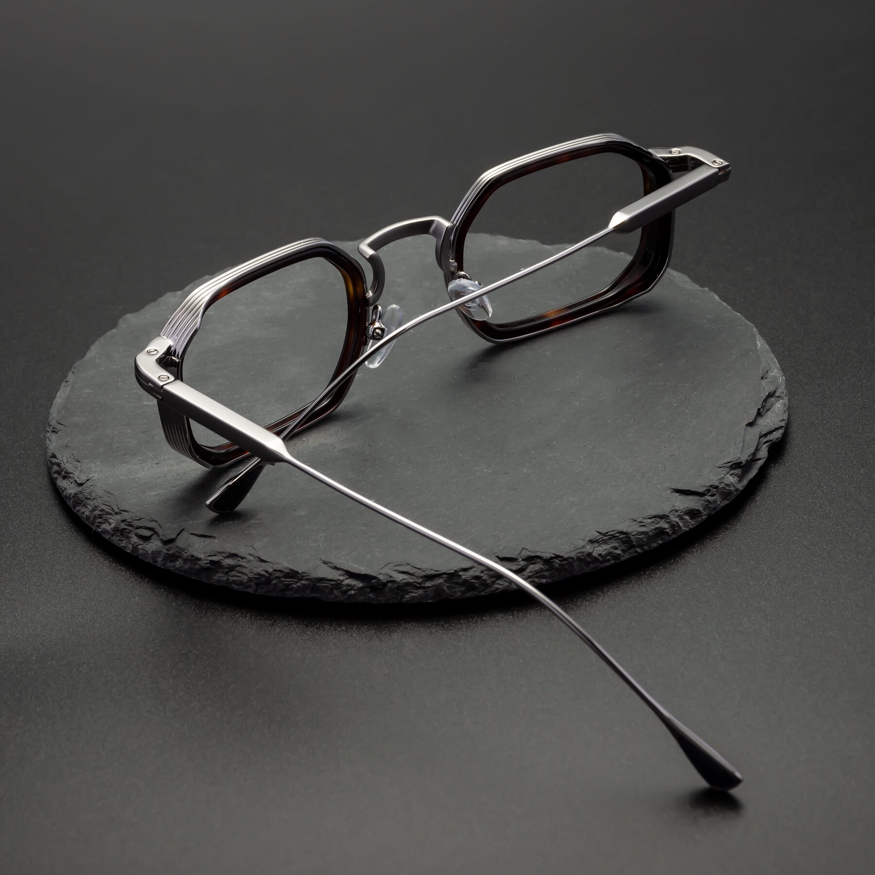 Men's lifestyle photography #1 of Fresh in Tortoise-Silver with Clear Eyeglass Lenses