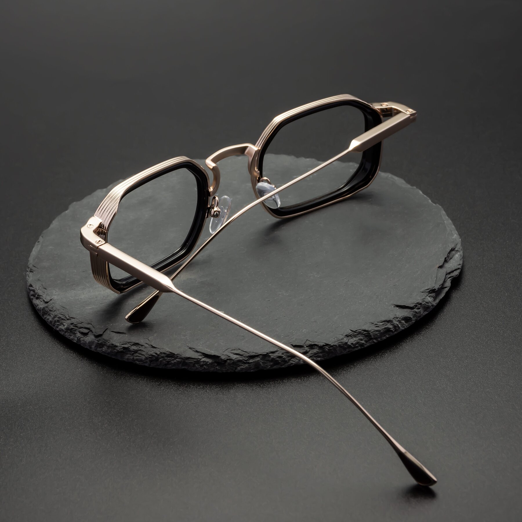 Men's lifestyle photography #1 of Fresh in Black-Gold with Clear Reading Eyeglass Lenses