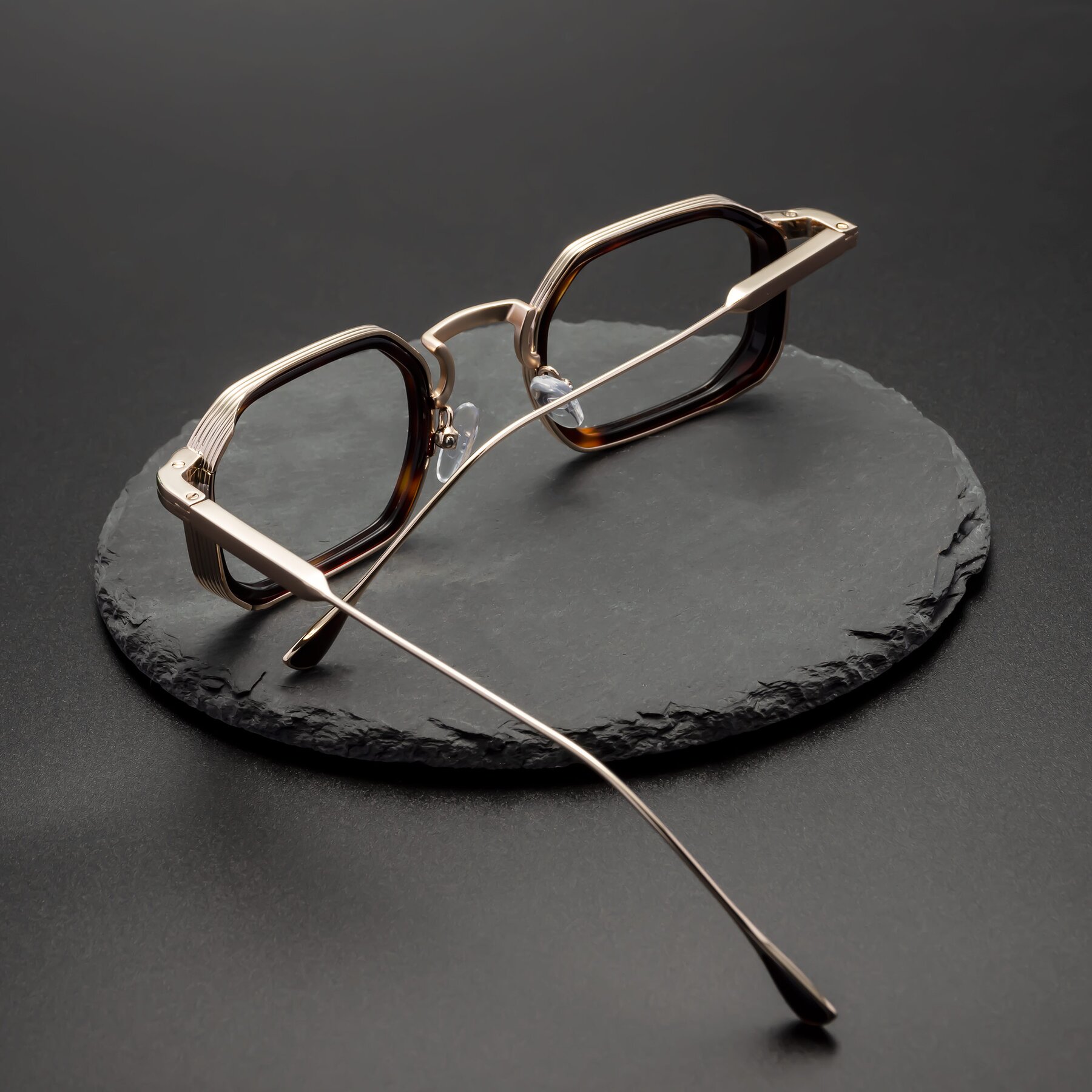 Men's lifestyle photography #1 of Fresh in Tortoise-Gold with Clear Eyeglass Lenses