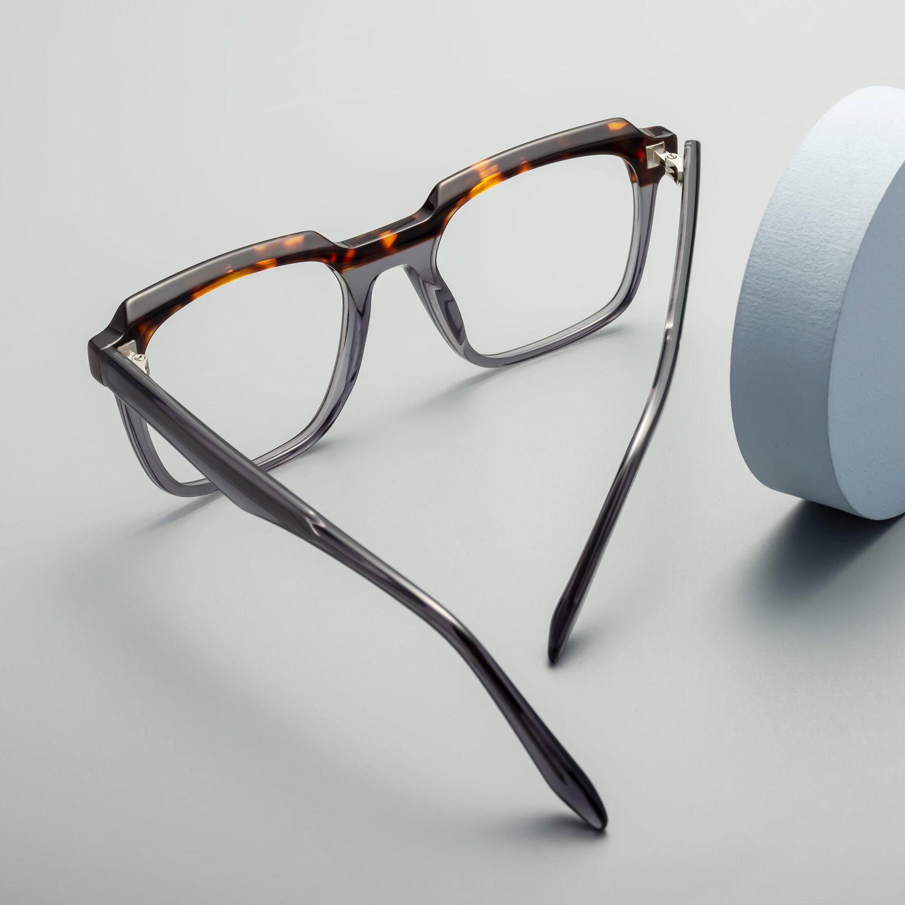 Lifestyle photography #2 of Zell in Tortoise/Gray with Clear Blue Light Blocking Lenses