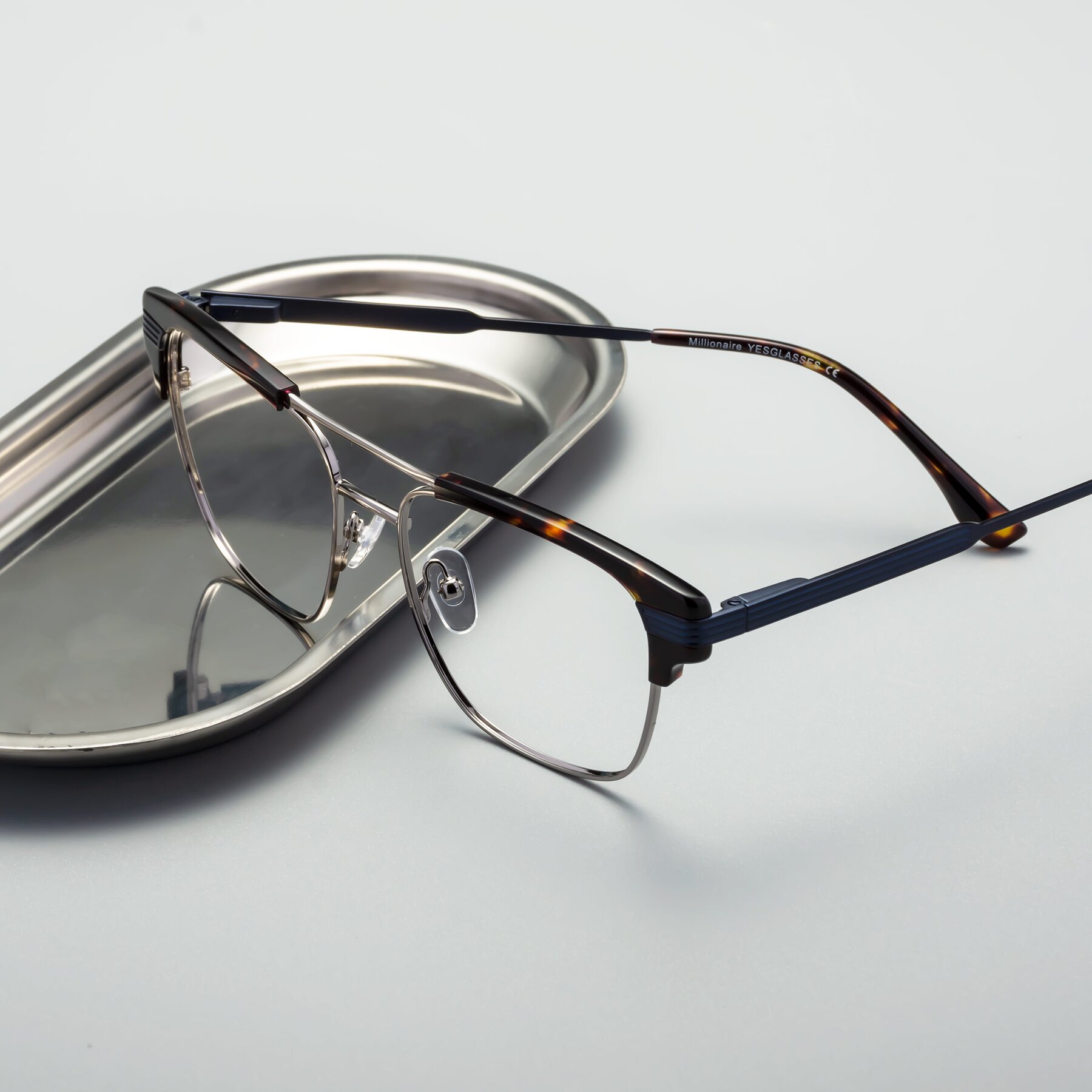 Men's lifestyle photography #2 of Millionaire in Tortoise-Gunmetal with Clear Eyeglass Lenses