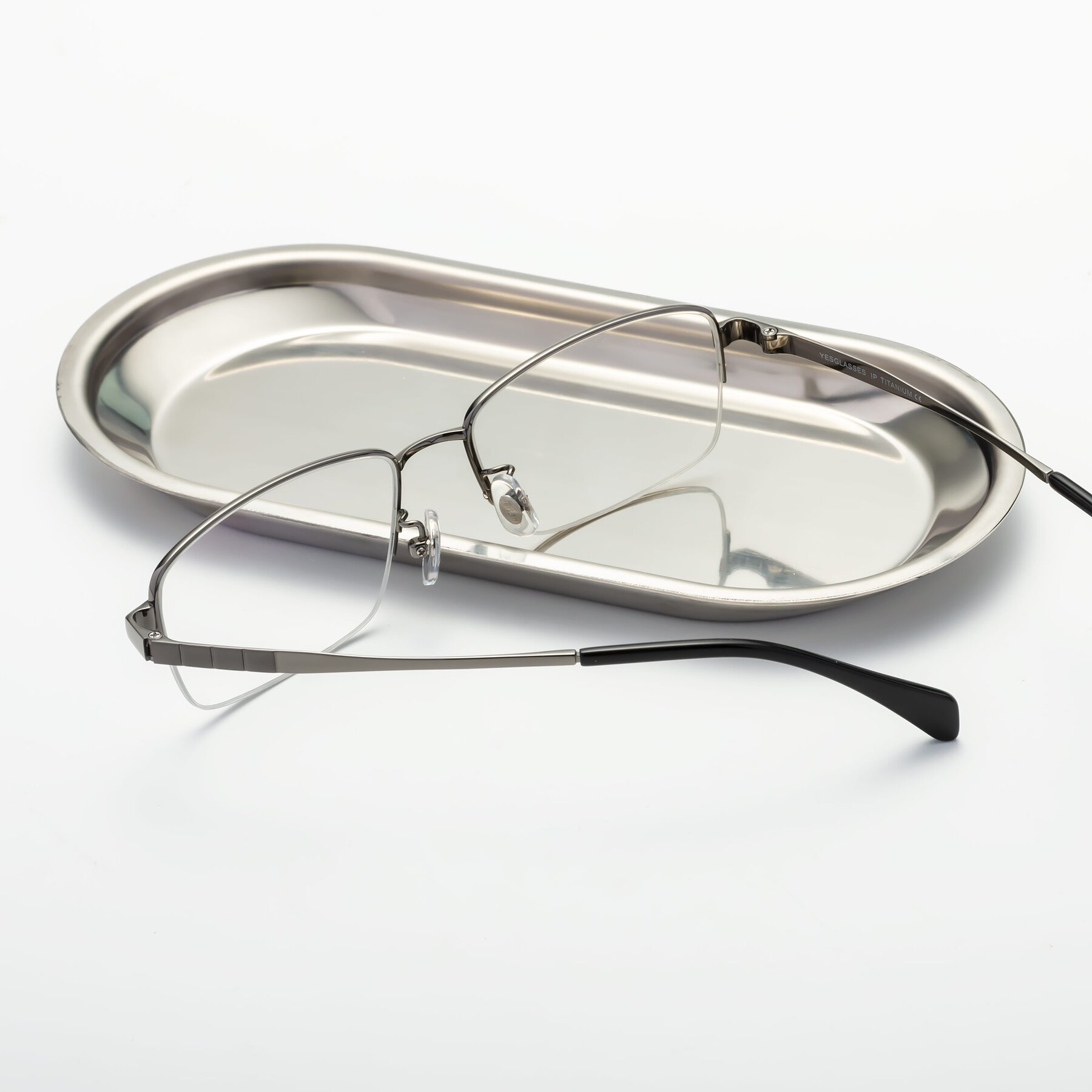 Men's lifestyle photography #2 of Profile in Gunmetal with Clear Reading Eyeglass Lenses