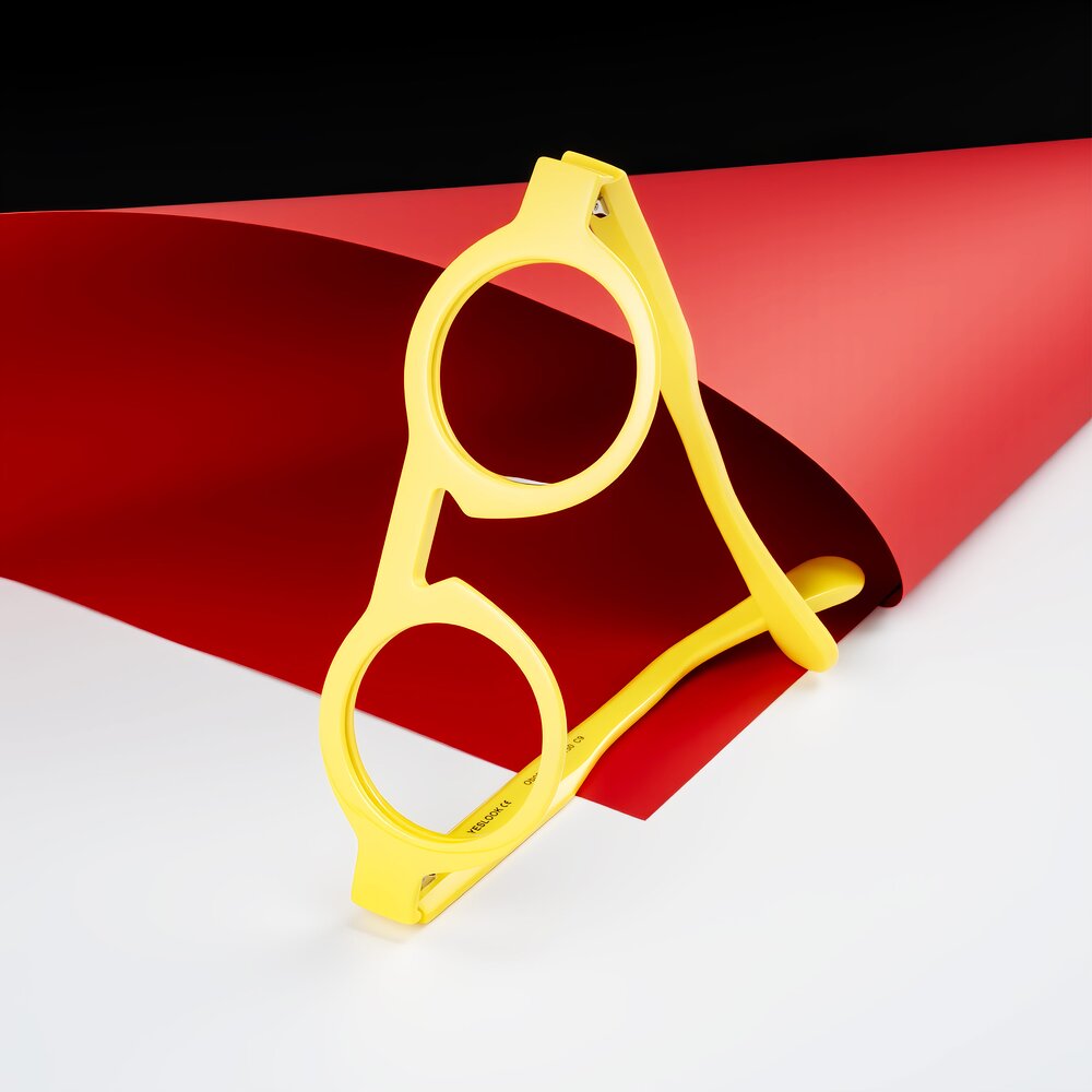 Sunflower Thick Retro-Vintage Round Eyeglasses