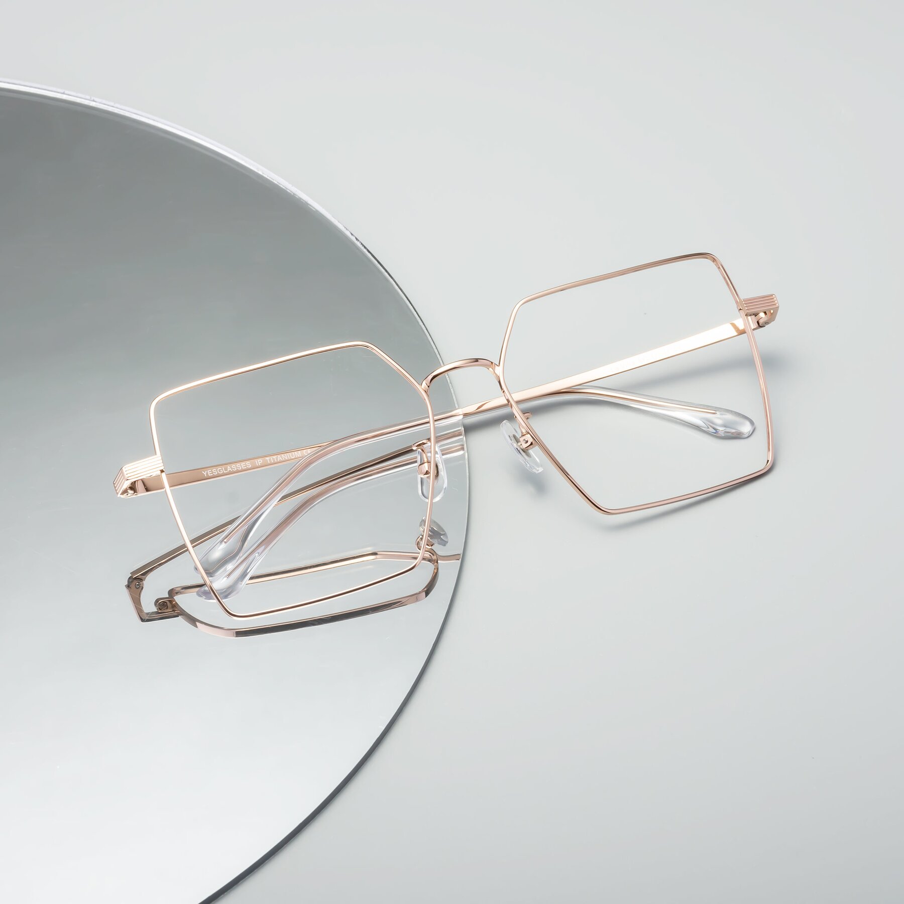 Lifestyle photography #2 of La Villa in Rose Gold with Clear Reading Eyeglass Lenses