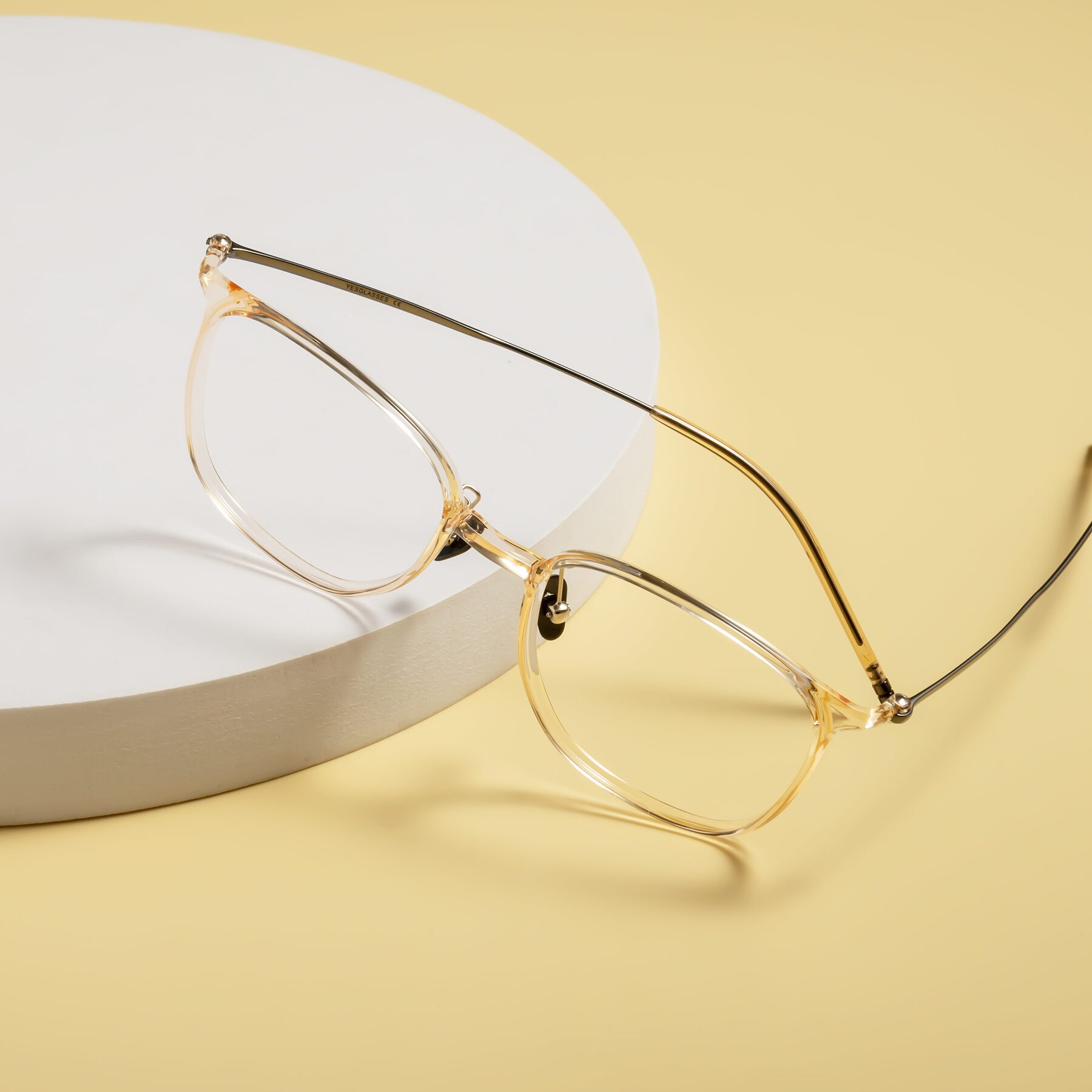 Lifestyle photography #2 of Manlius in Light Yellow with Clear Eyeglass Lenses