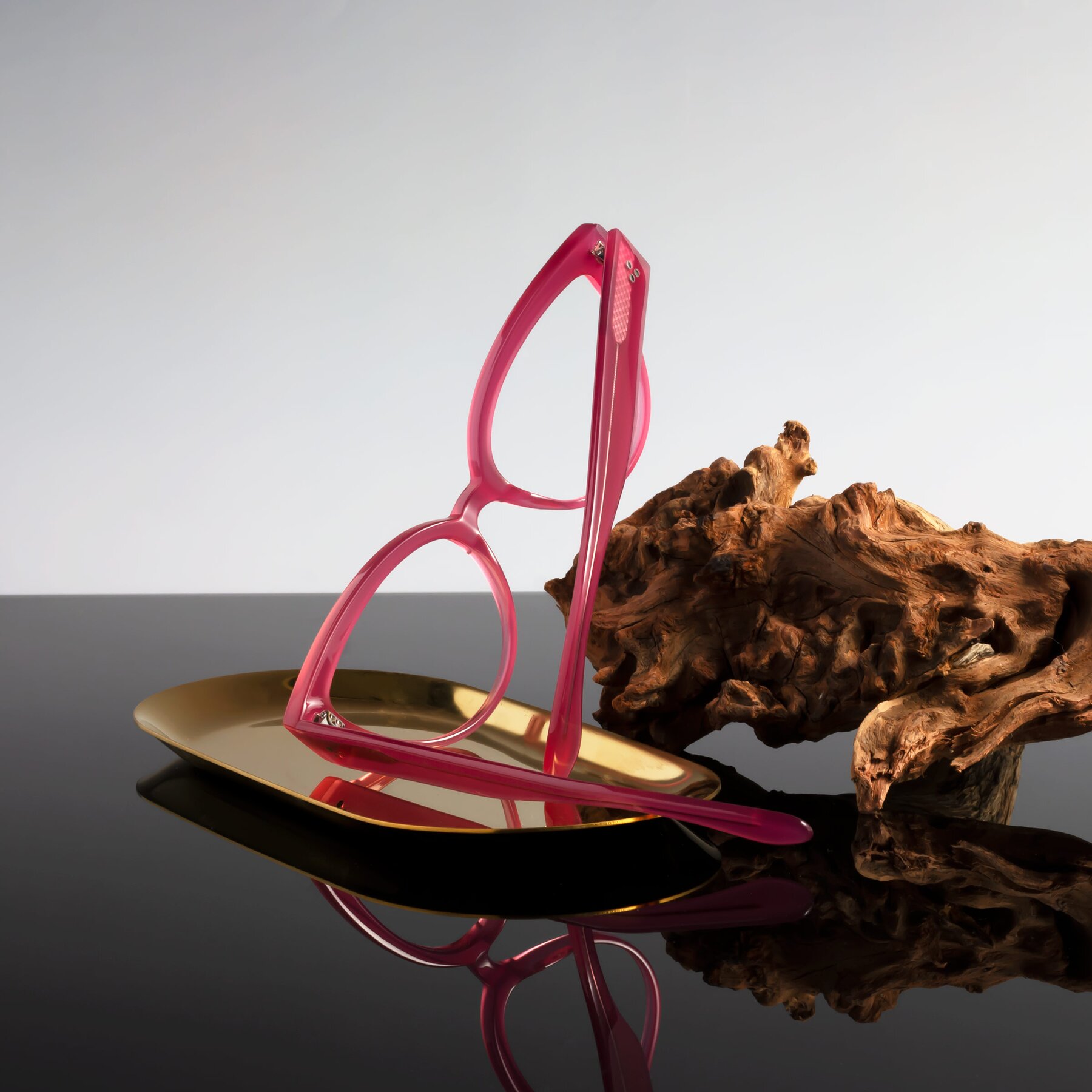 Lifestyle photography #2 of Coho in Pink with Clear Eyeglass Lenses
