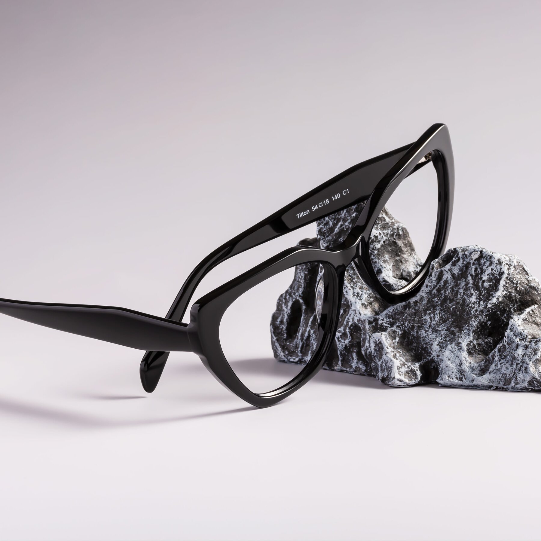 Lifestyle photography #2 of Tilton in Black with Clear Eyeglass Lenses