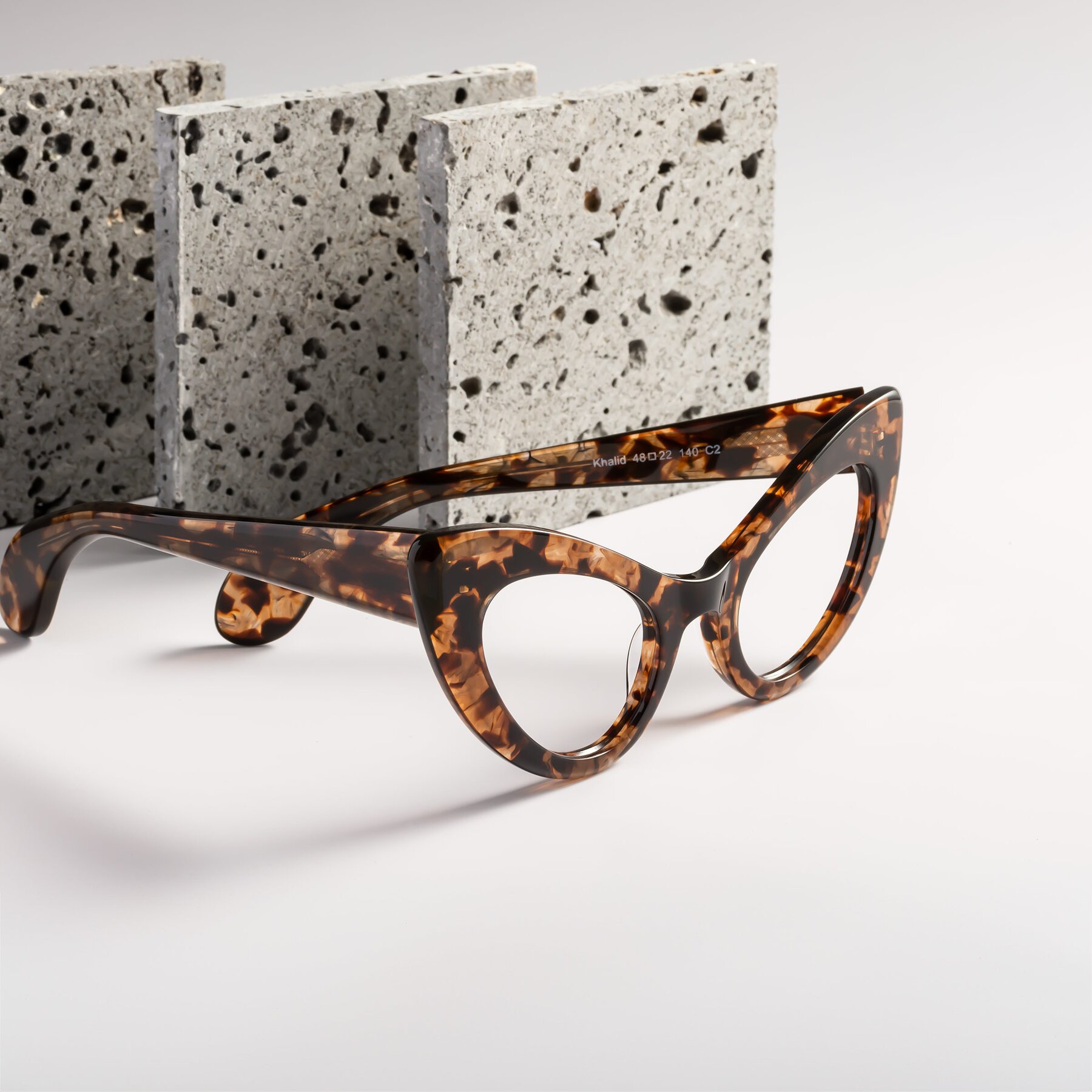 Women's lifestyle photography #1 of Khalid in Translucent Brown Tortoise with Clear Reading Eyeglass Lenses