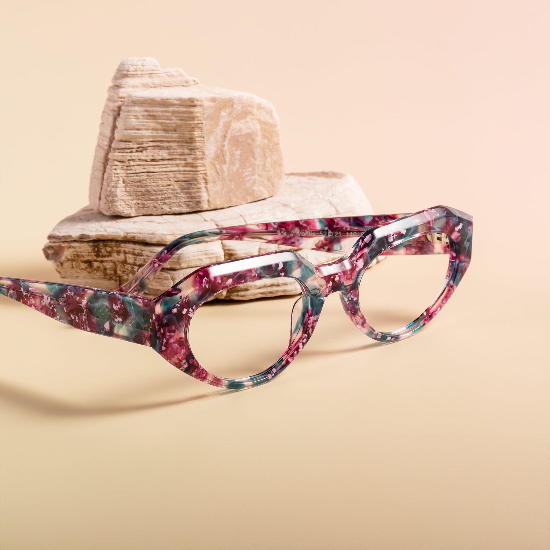 Lifestyle photography #2 of Vantis in Spring Floral with Clear Eyeglass Lenses