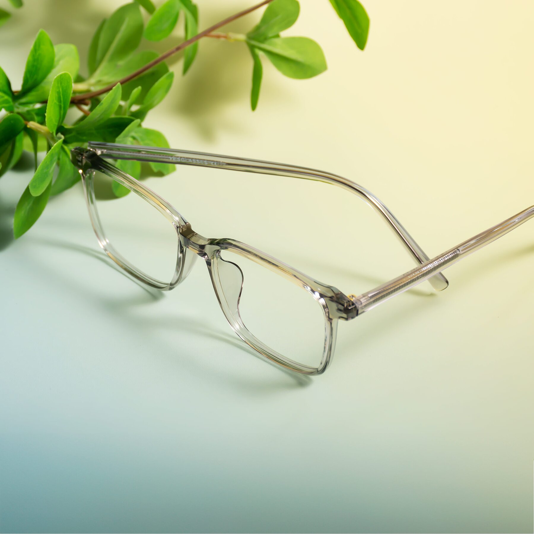 Lifestyle photography #2 of Planet in Translucent Gray with Clear Reading Eyeglass Lenses