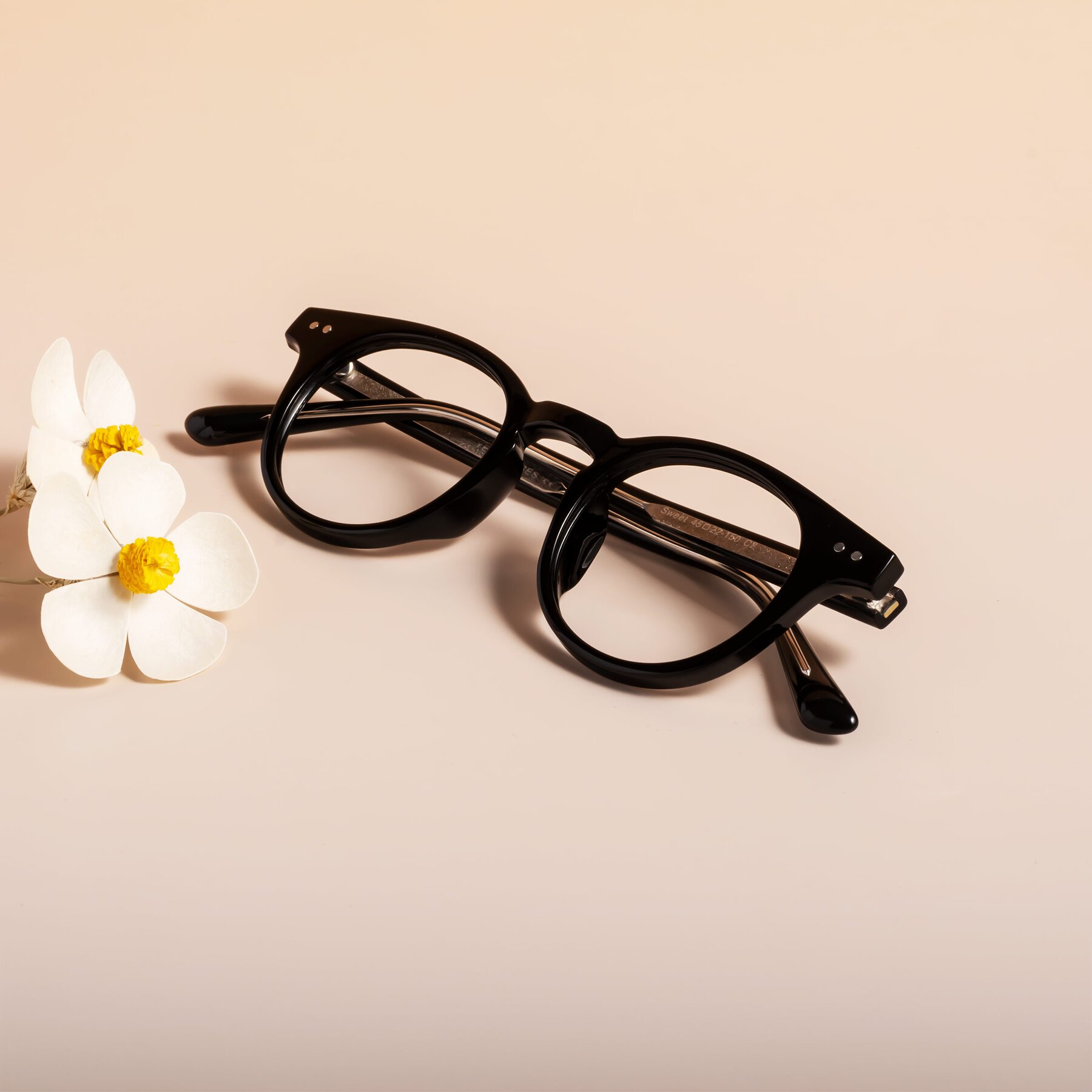 Lifestyle photography #1 of Sweet in Black with Clear Eyeglass Lenses