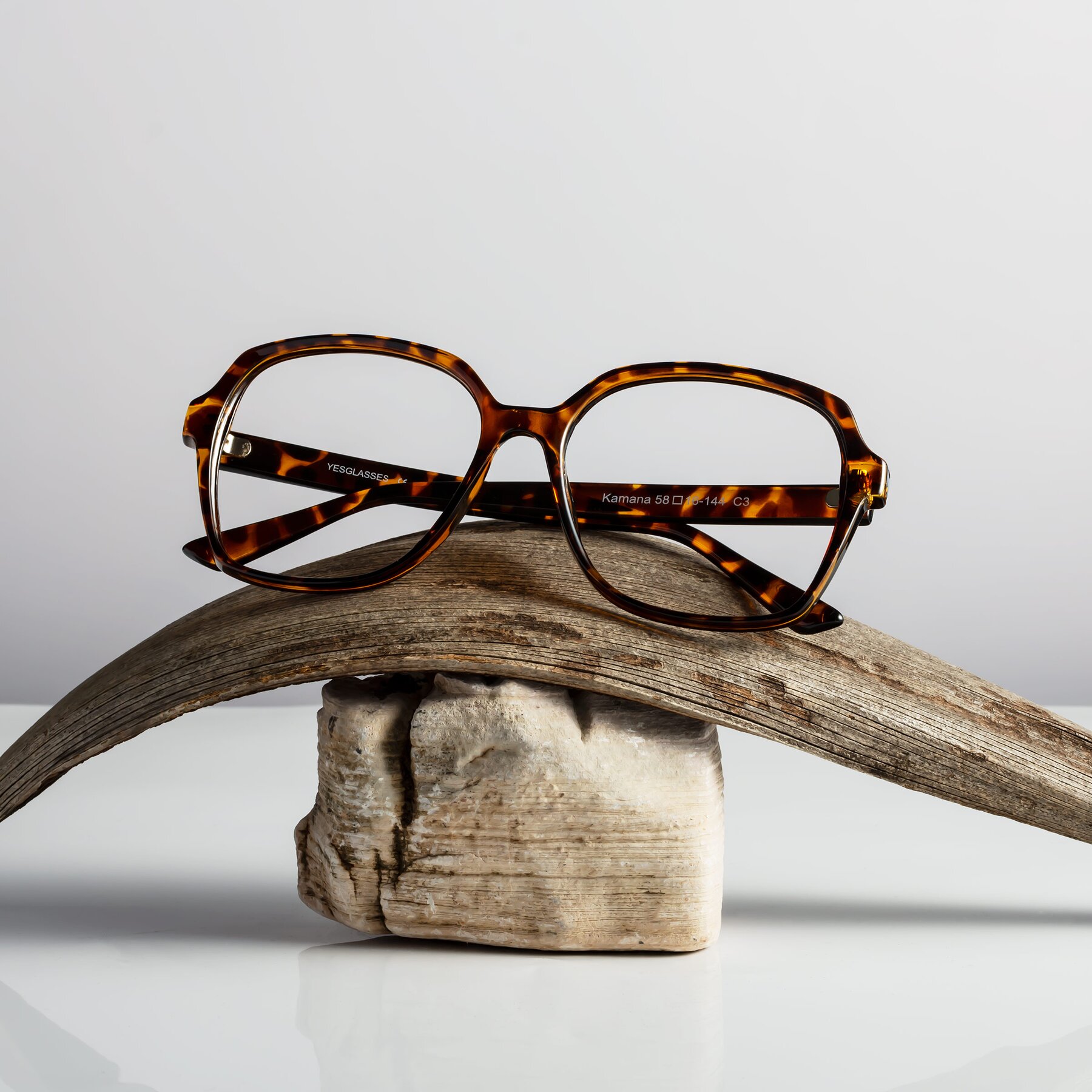 Women's lifestyle photography #1 of Kamana in Tortoise with Clear Reading Eyeglass Lenses