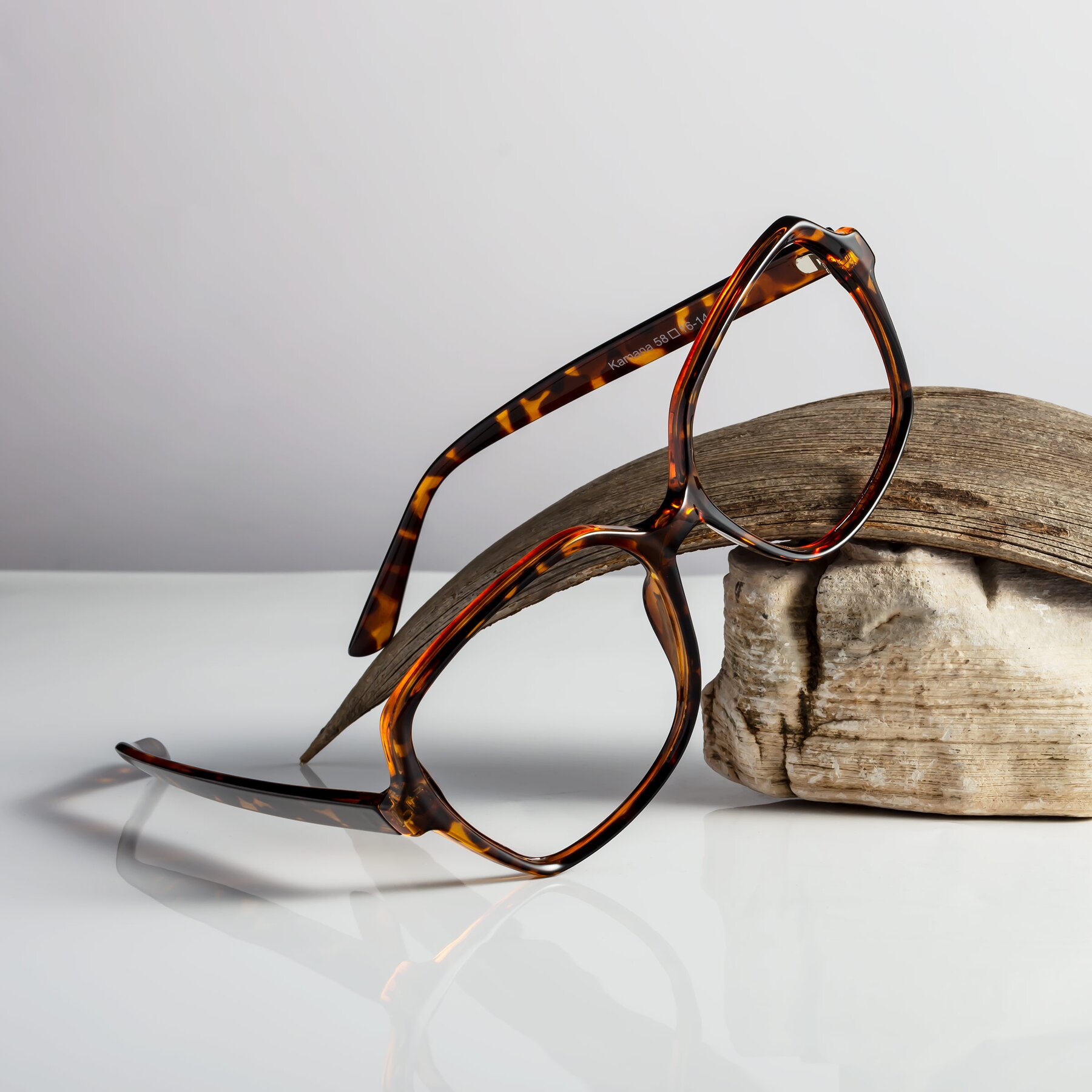 Women's lifestyle photography #2 of Kamana in Tortoise with Clear Reading Eyeglass Lenses