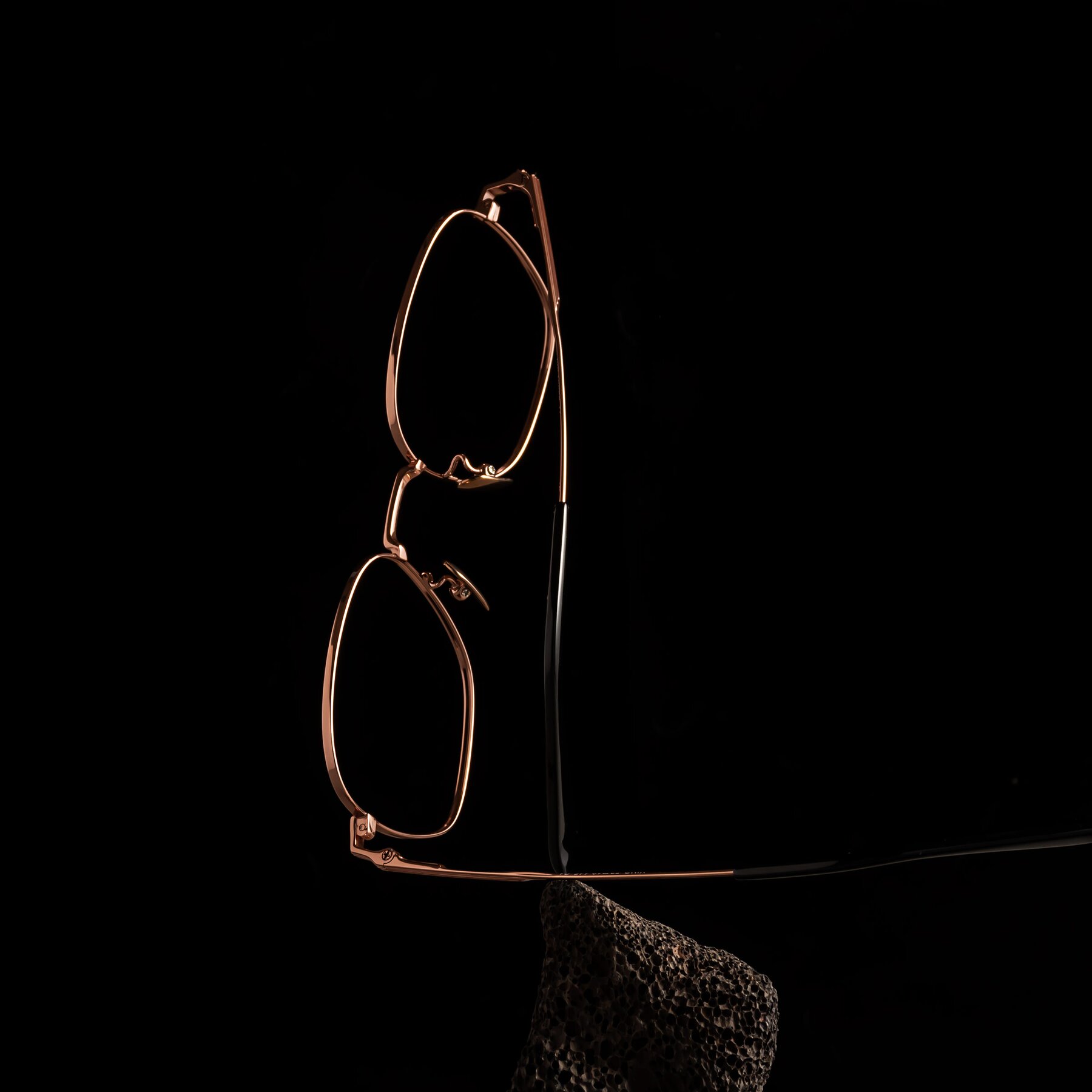 Lifestyle photography #2 of XING in Rose Gold with Clear Reading Eyeglass Lenses