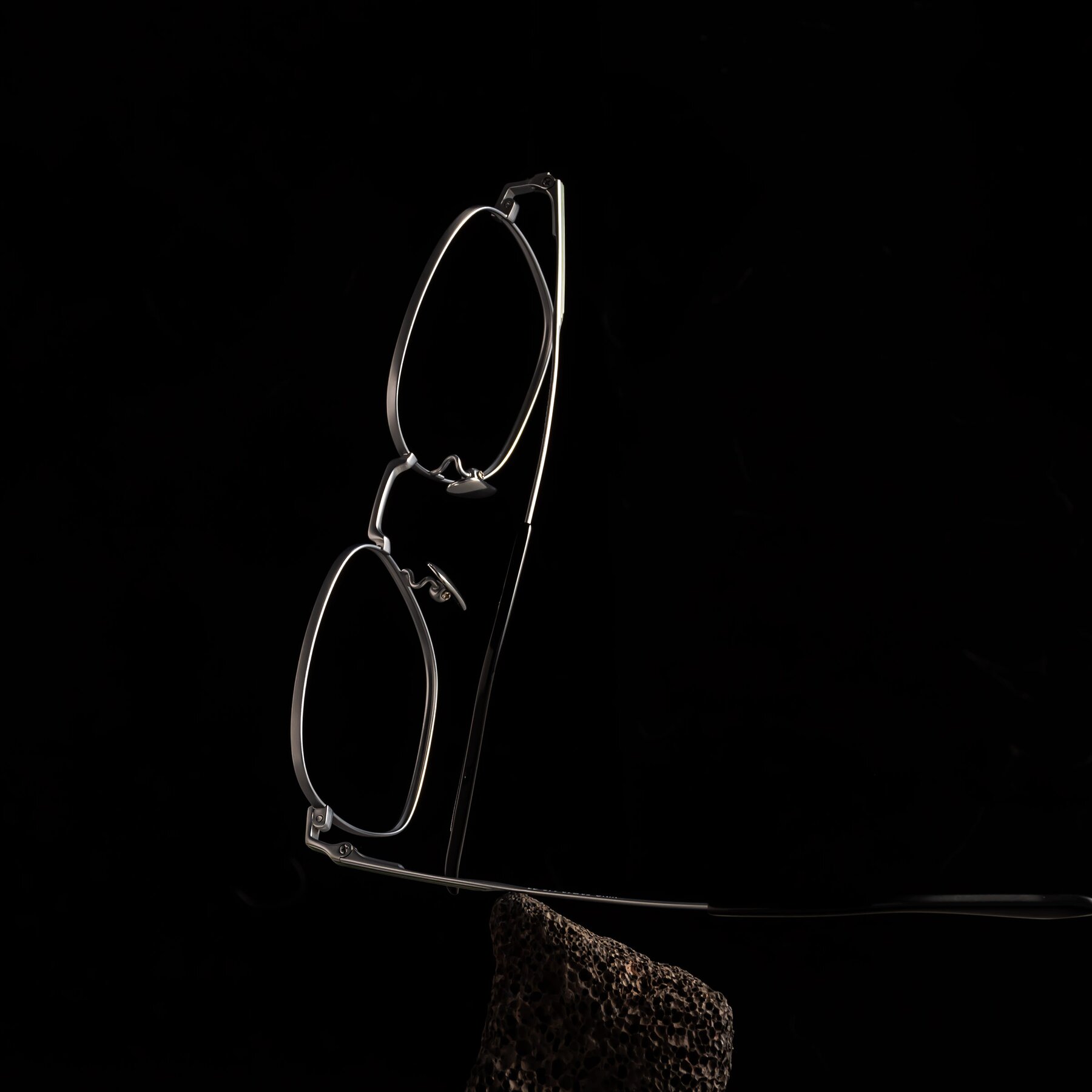 Lifestyle photography #2 of XING in Silver with Clear Reading Eyeglass Lenses