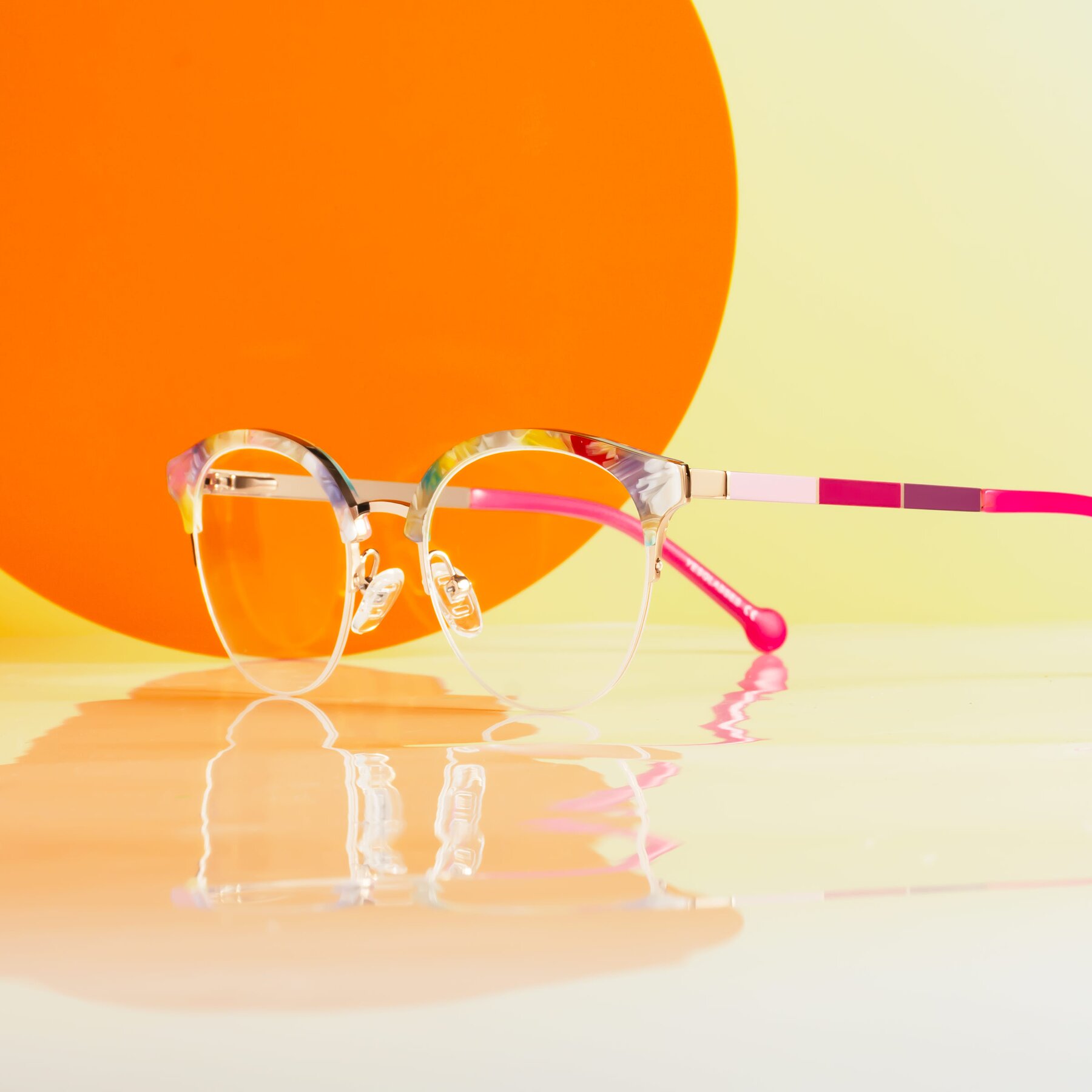 Lifestyle photography #2 of Icream in Fruit-Rose Gold with Clear Reading Eyeglass Lenses