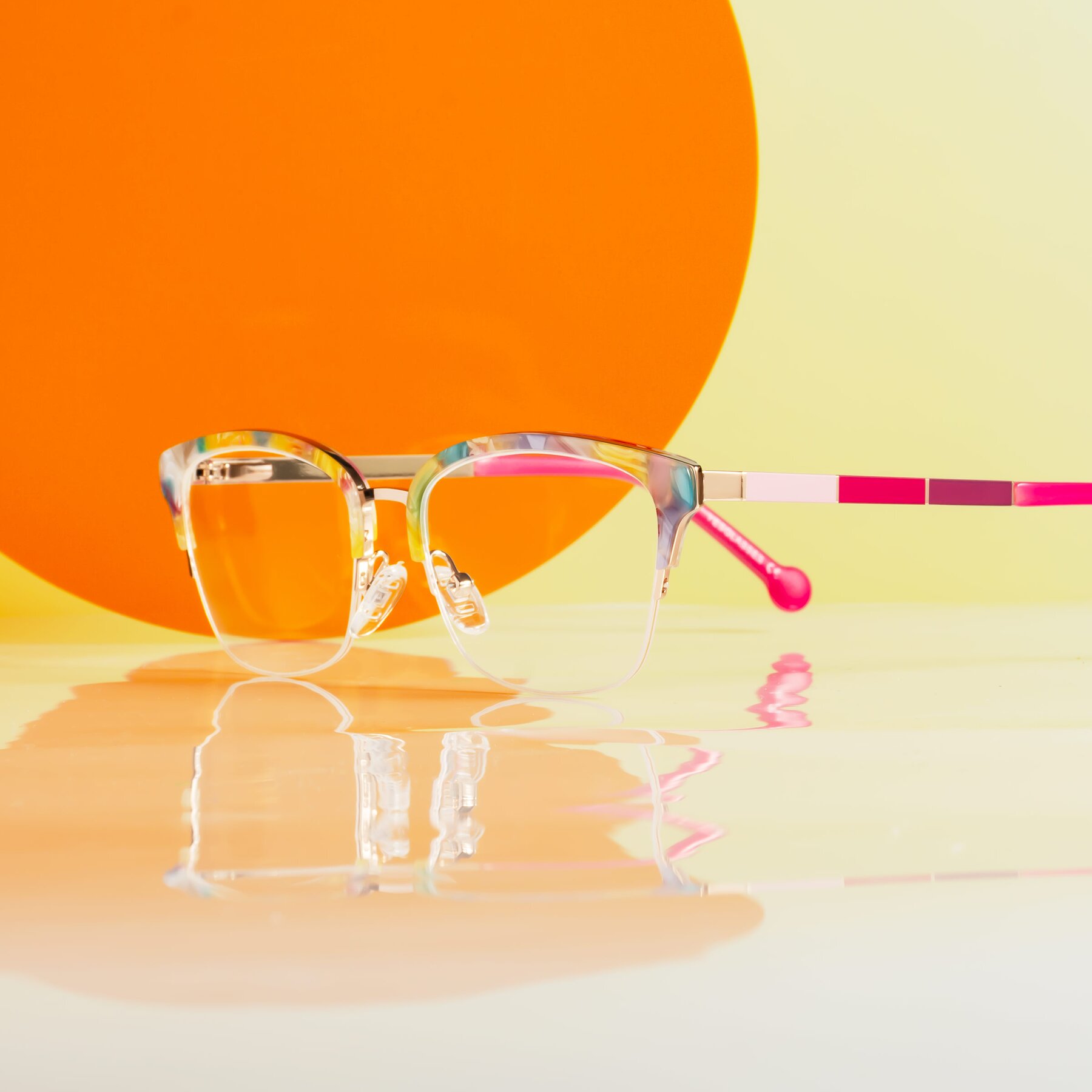 Lifestyle photography #2 of Jewels in Fruit-Rose Gold with Clear Reading Eyeglass Lenses