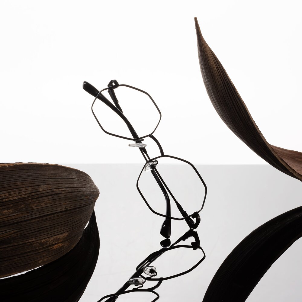 Black Hipster Metal Geometric Eyeglasses