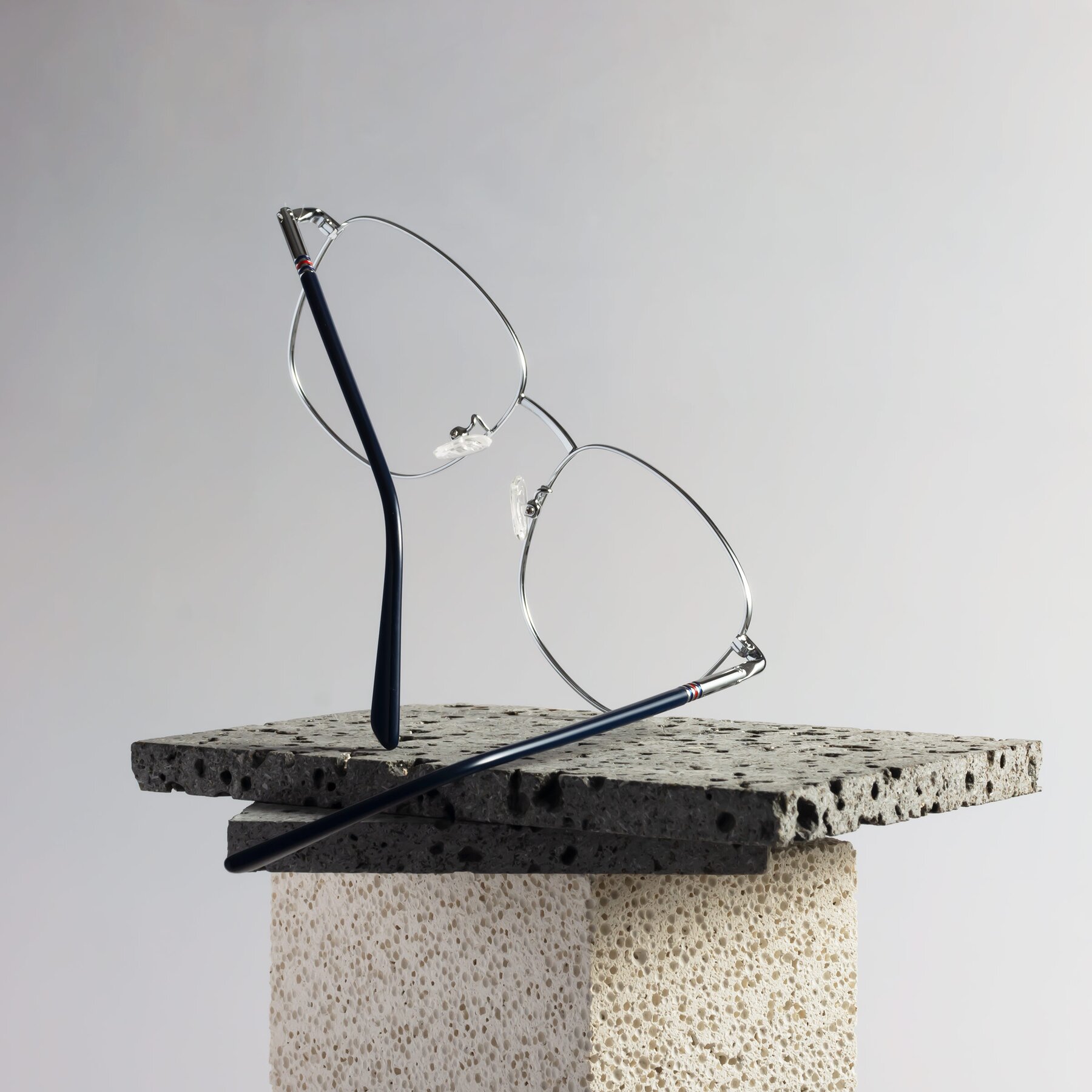 Lifestyle photography #2 of Love in Silver with Clear Eyeglass Lenses