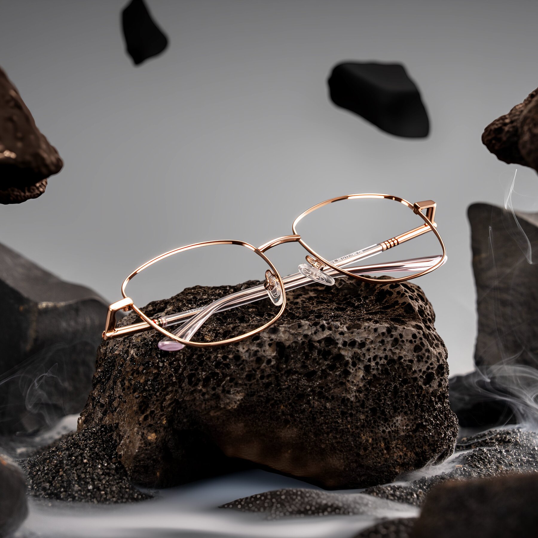 Lifestyle photography #1 of Love in Rose Gold with Clear Reading Eyeglass Lenses