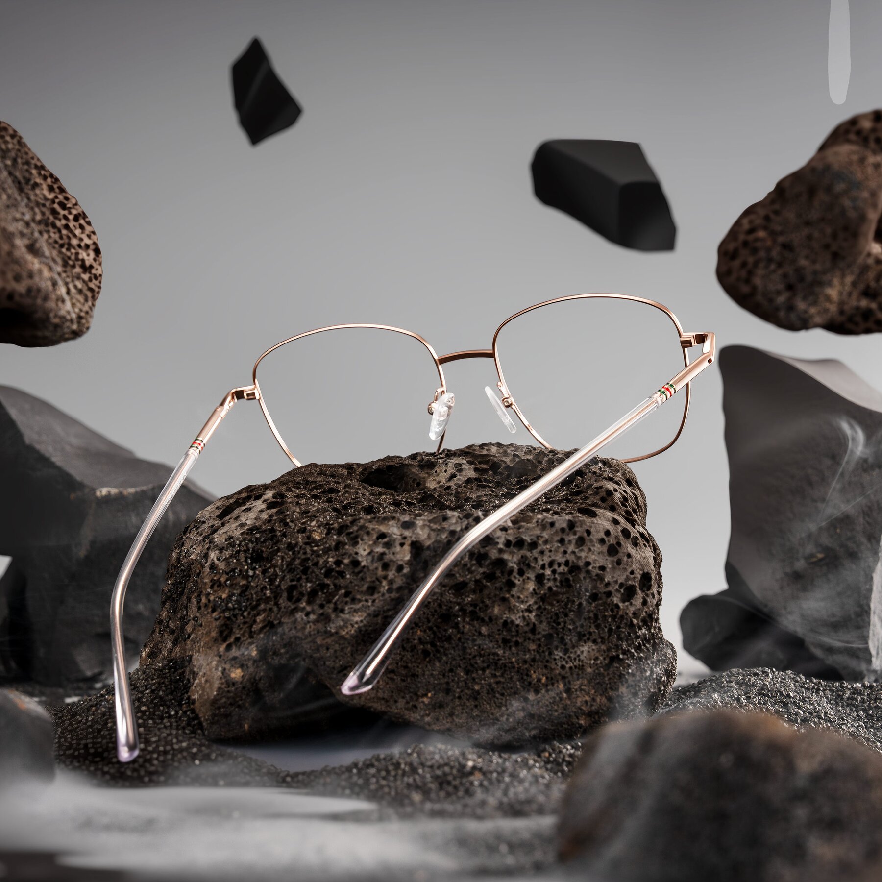 Lifestyle photography #2 of Love in Rose Gold with Clear Reading Eyeglass Lenses