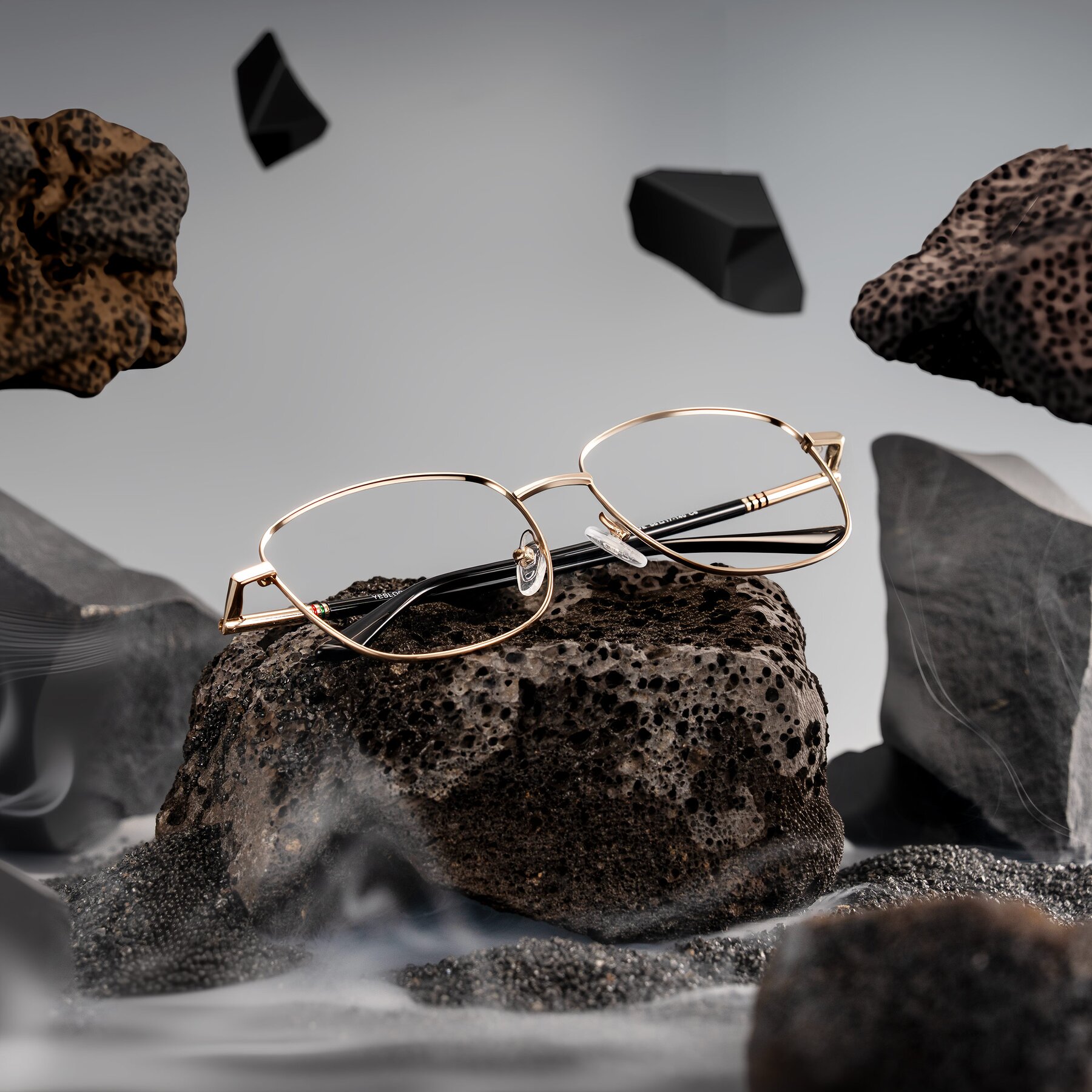Lifestyle photography #1 of Love in Light Gold with Clear Eyeglass Lenses