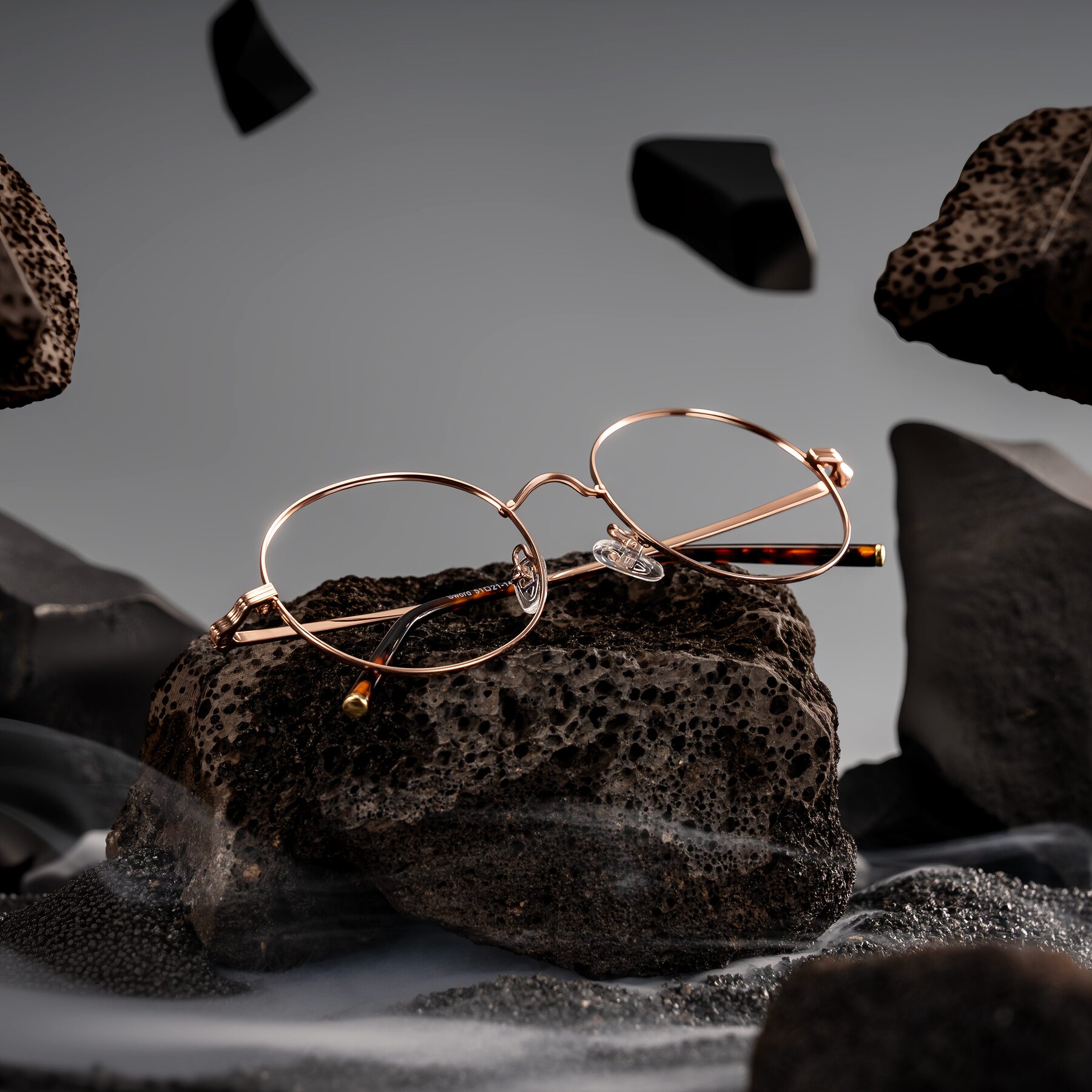 Lifestyle photography #1 of Sword in Rose Gold/Tortoise with Clear Eyeglass Lenses