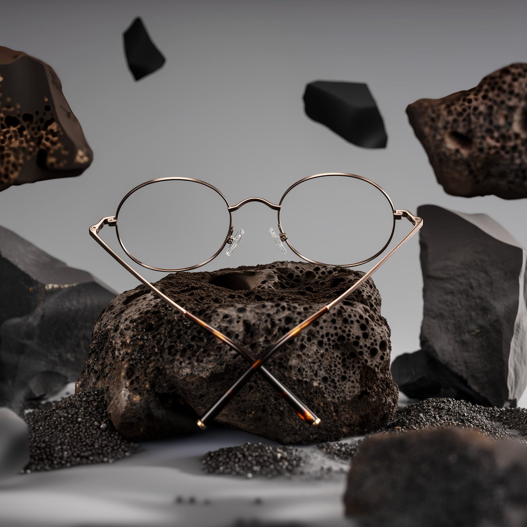 Lifestyle photography #2 of Sword in Antique Brass/Tortoise with Clear Eyeglass Lenses