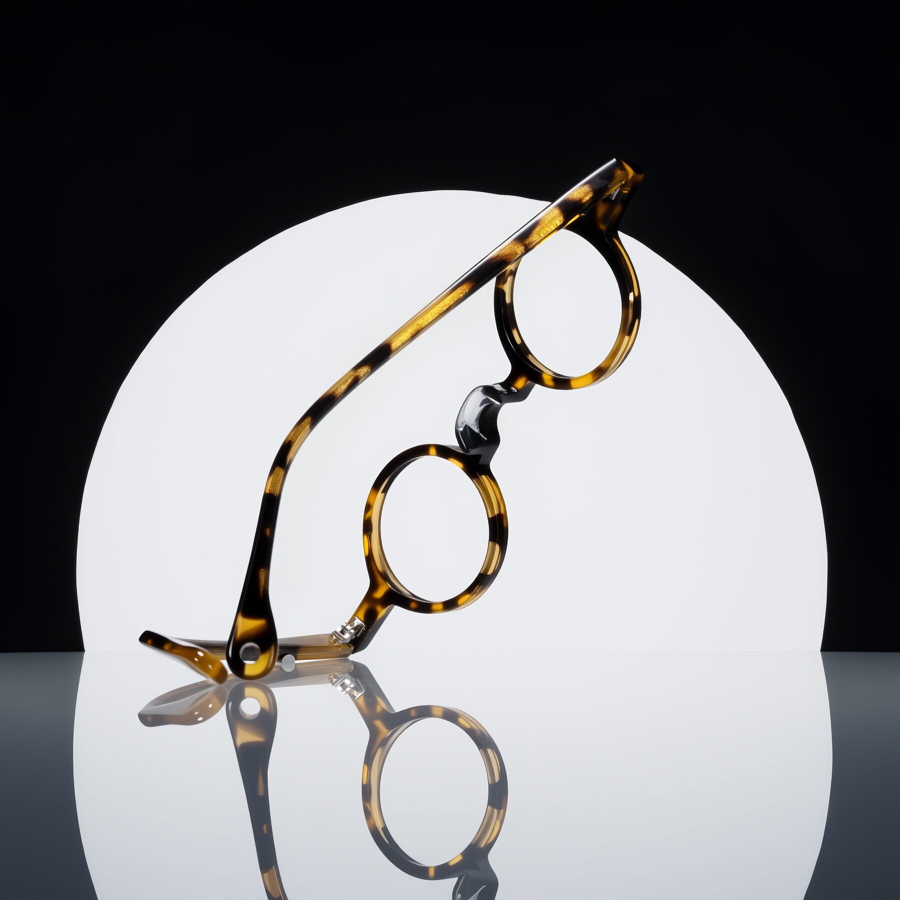 Lifestyle photography #2 of Hominid in Tortoise with Clear Reading Eyeglass Lenses