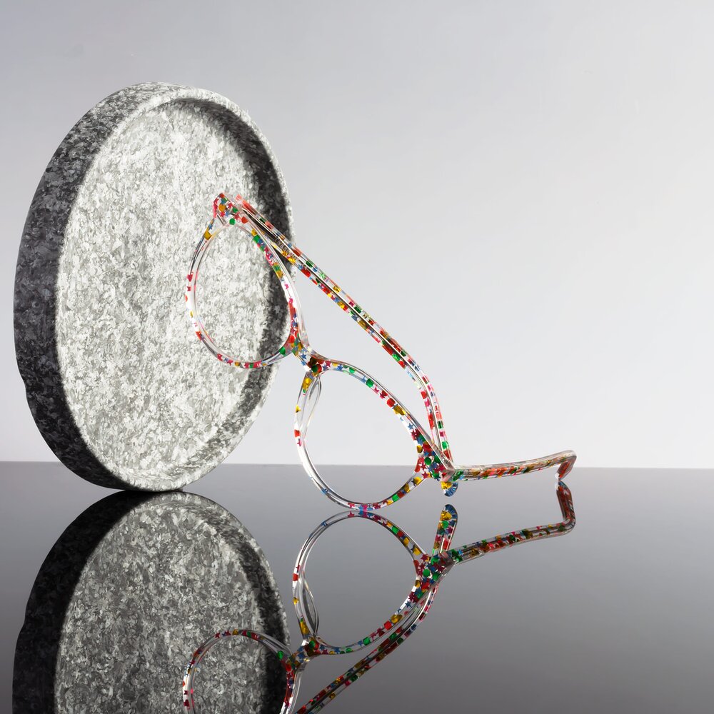 Party Glitter Low Bridge Fit Acetate Cat-Eye Eyeglasses