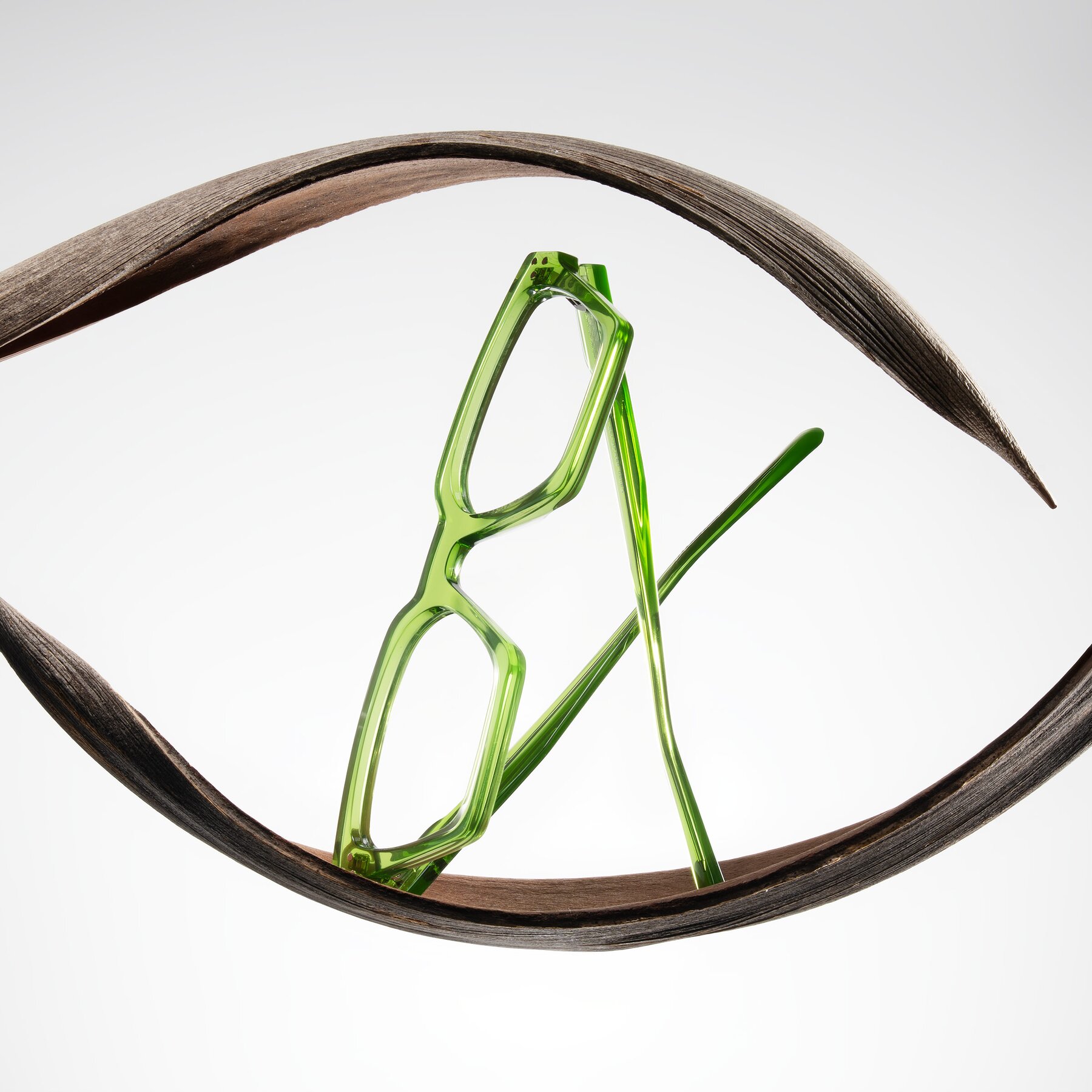 Lifestyle photography #1 of Callan in Grass Green with Clear Eyeglass Lenses