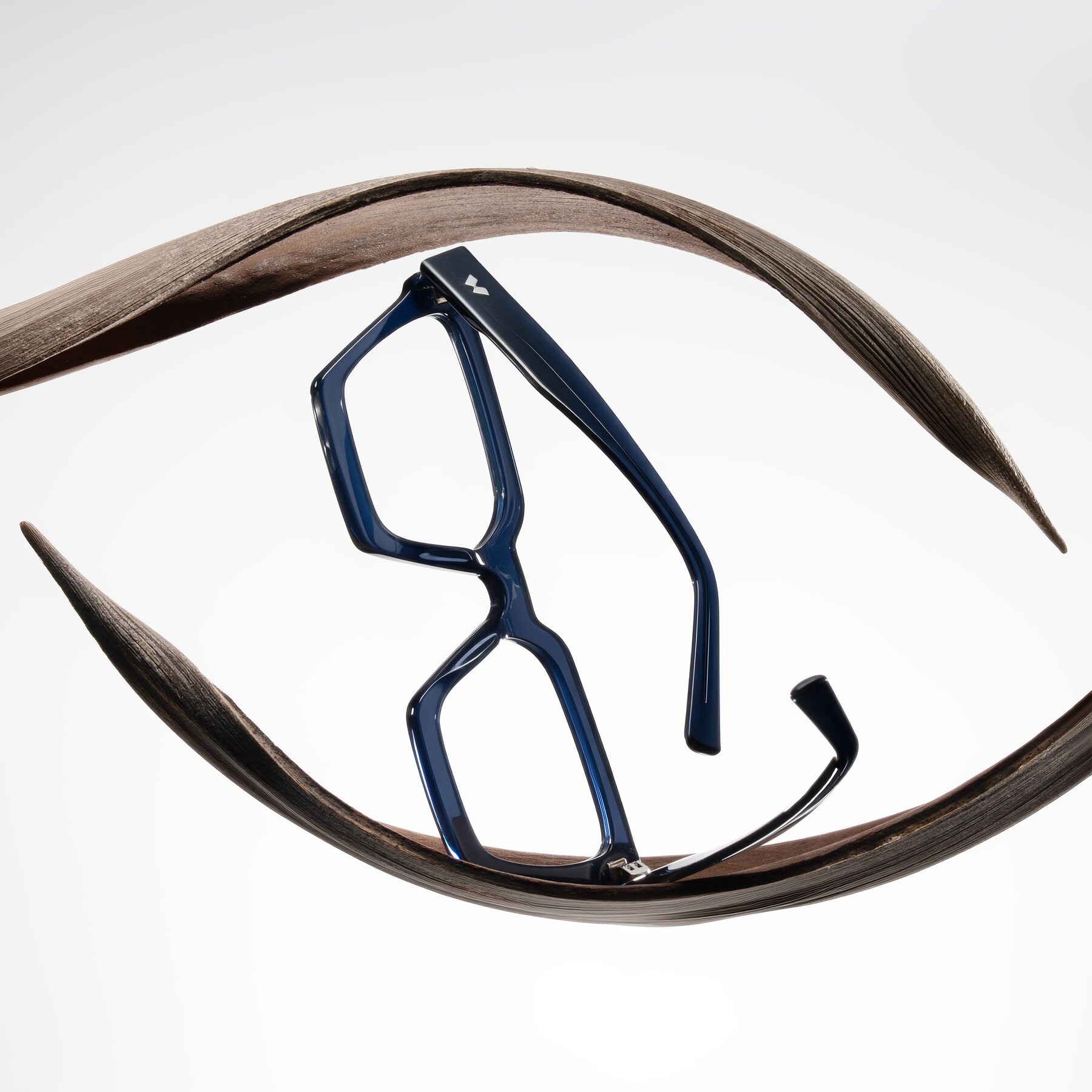 Lifestyle photography #1 of Callan in Dark Navy with Clear Reading Eyeglass Lenses