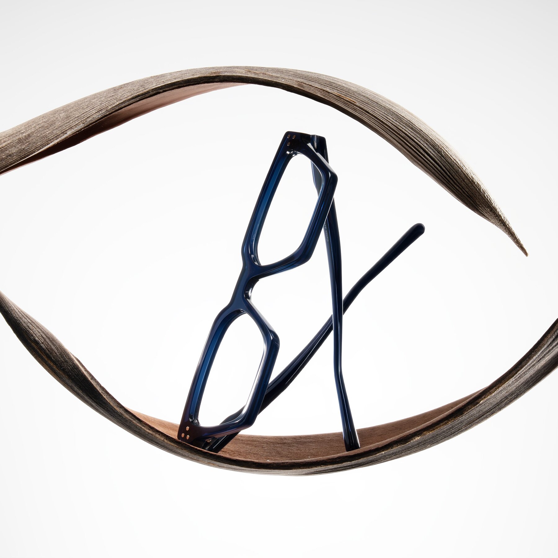 Lifestyle photography #2 of Callan in Dark Navy with Clear Reading Eyeglass Lenses