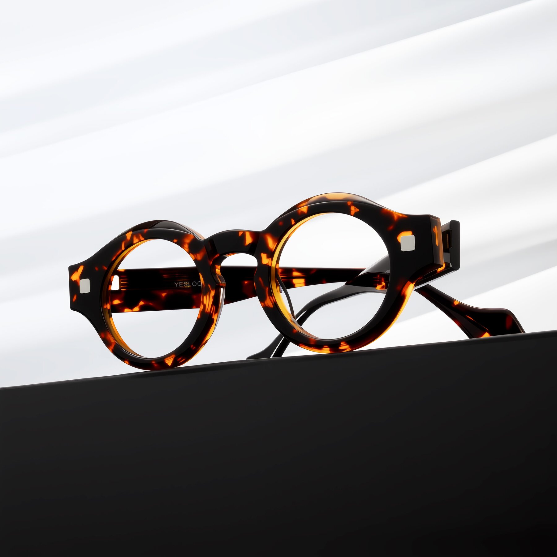 Lifestyle photography #1 of Nuzzo in Yellow Tortoise with Clear Blue Light Blocking Lenses