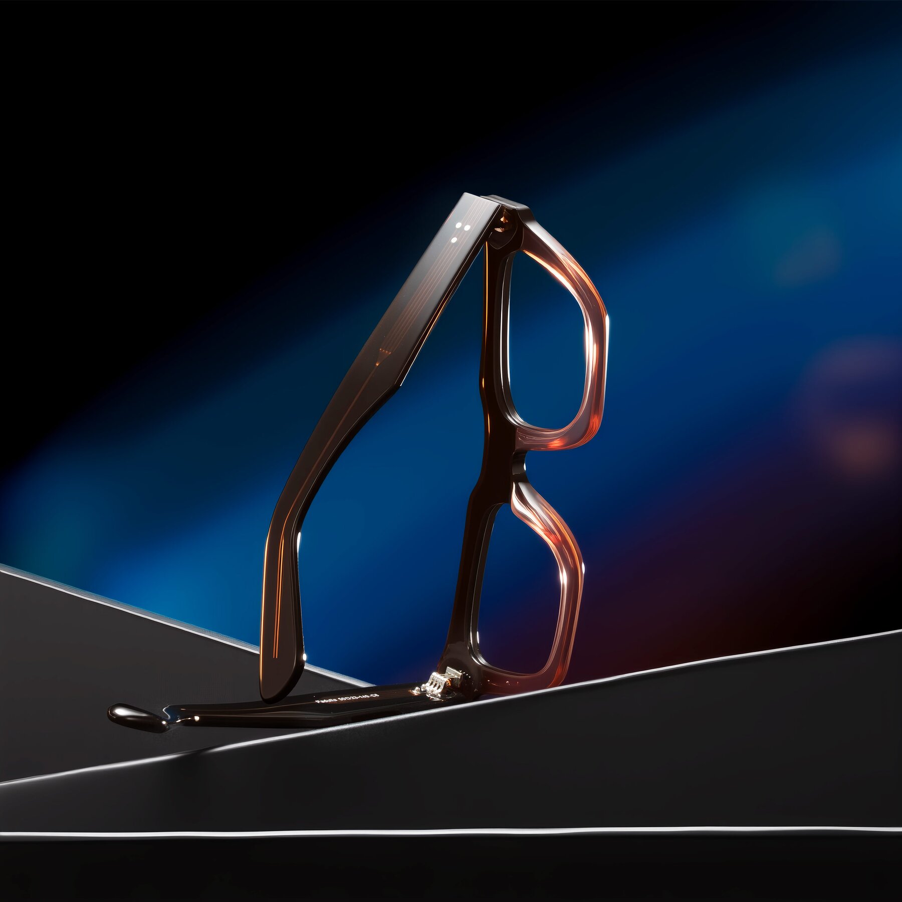 Lifestyle photography #2 of Padulla in Gradient Brown with Clear Blue Light Blocking Lenses