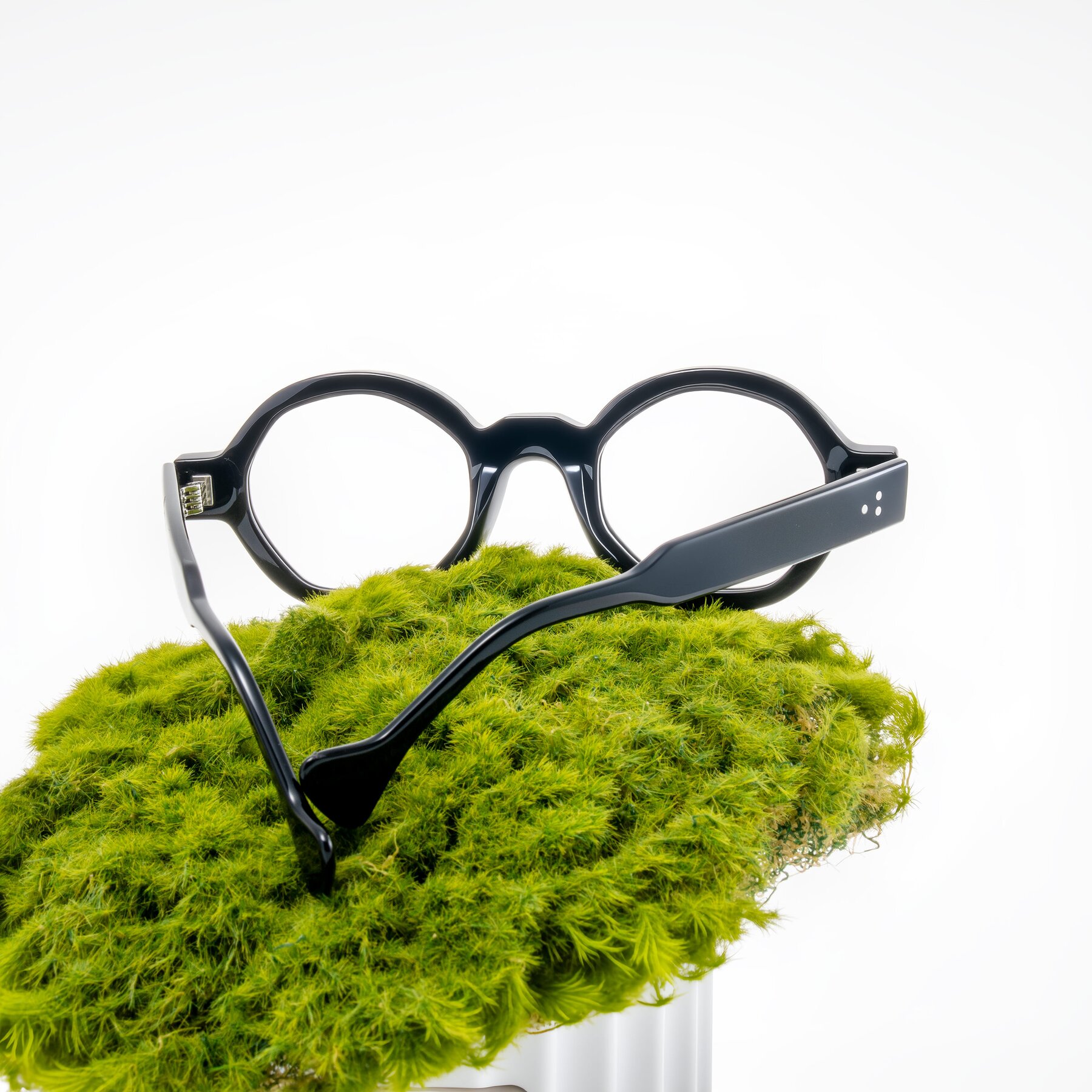 Lifestyle photography #2 of Tzivara in Black with Clear Eyeglass Lenses