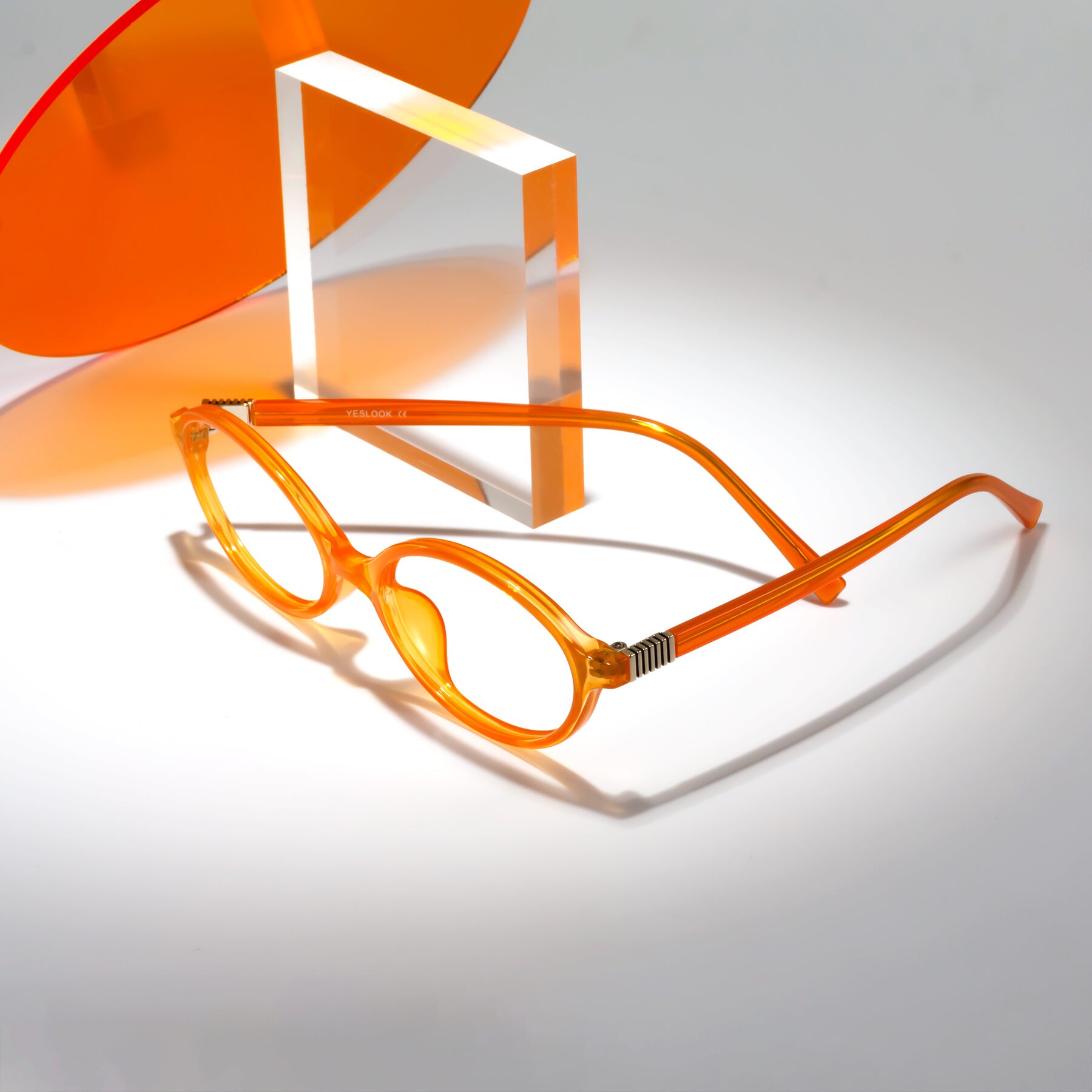 Lifestyle photography #1 of Ubell in Orange with Clear Reading Eyeglass Lenses