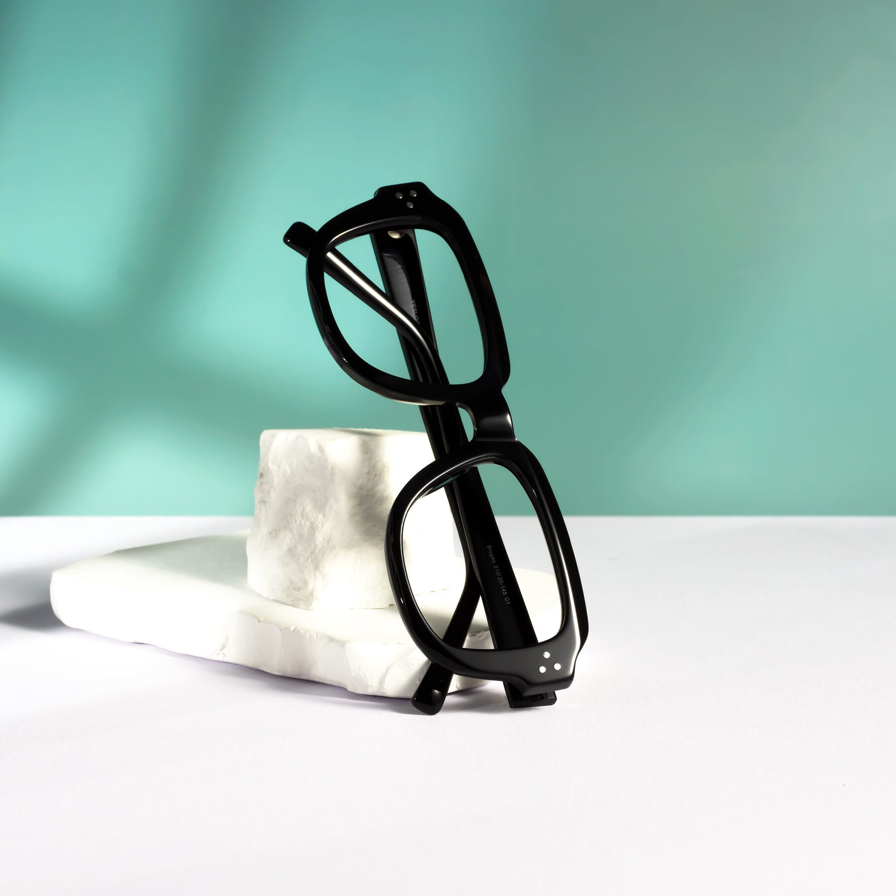 Lifestyle photography #1 of Bruges in Black with Clear Reading Eyeglass Lenses