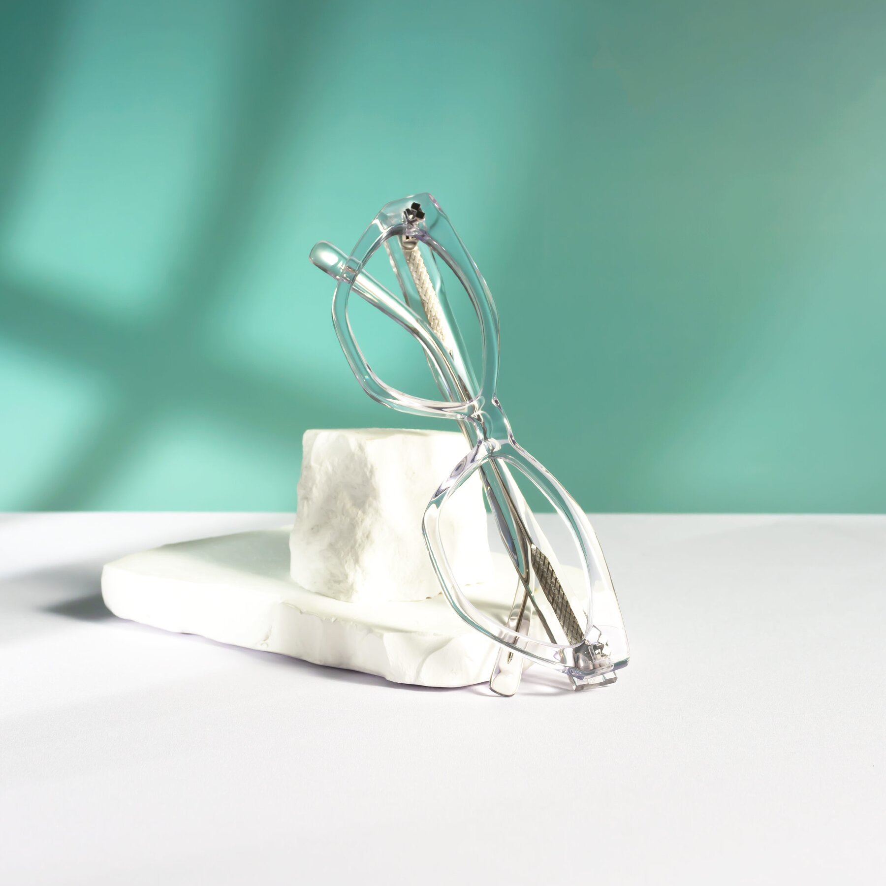 Lifestyle photography #1 of Delphi in Clear with Clear Eyeglass Lenses