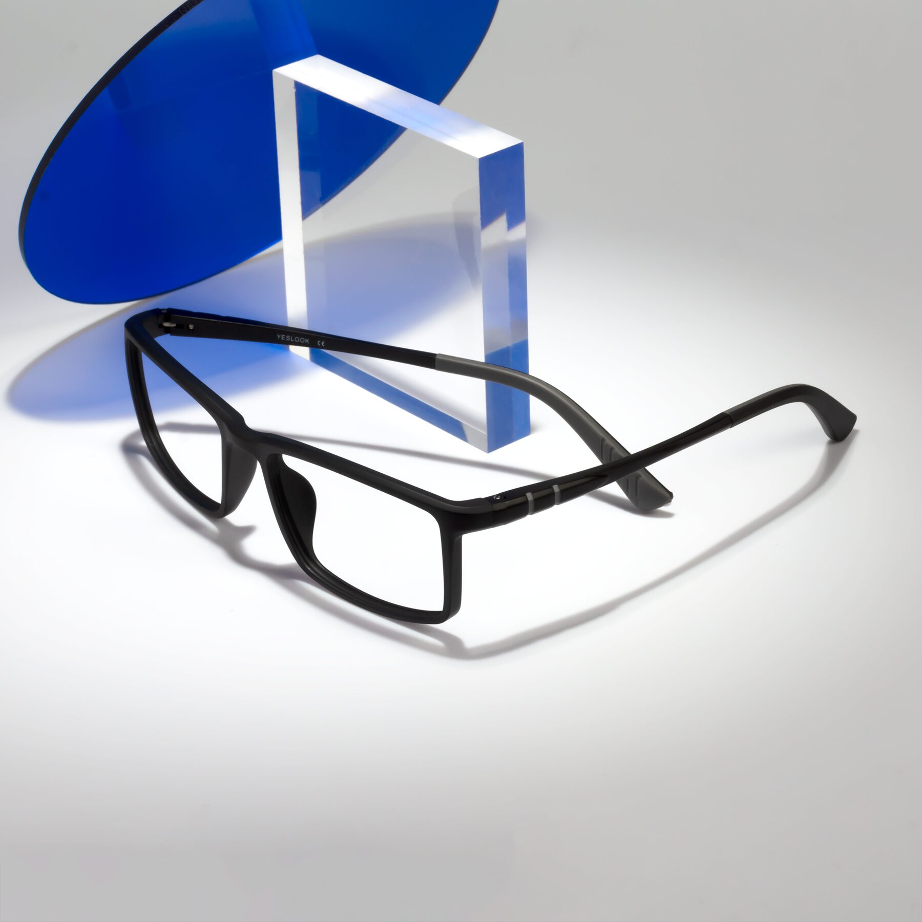 Lifestyle photography #1 of Kordii in Matte Black-Gray with Clear Eyeglass Lenses