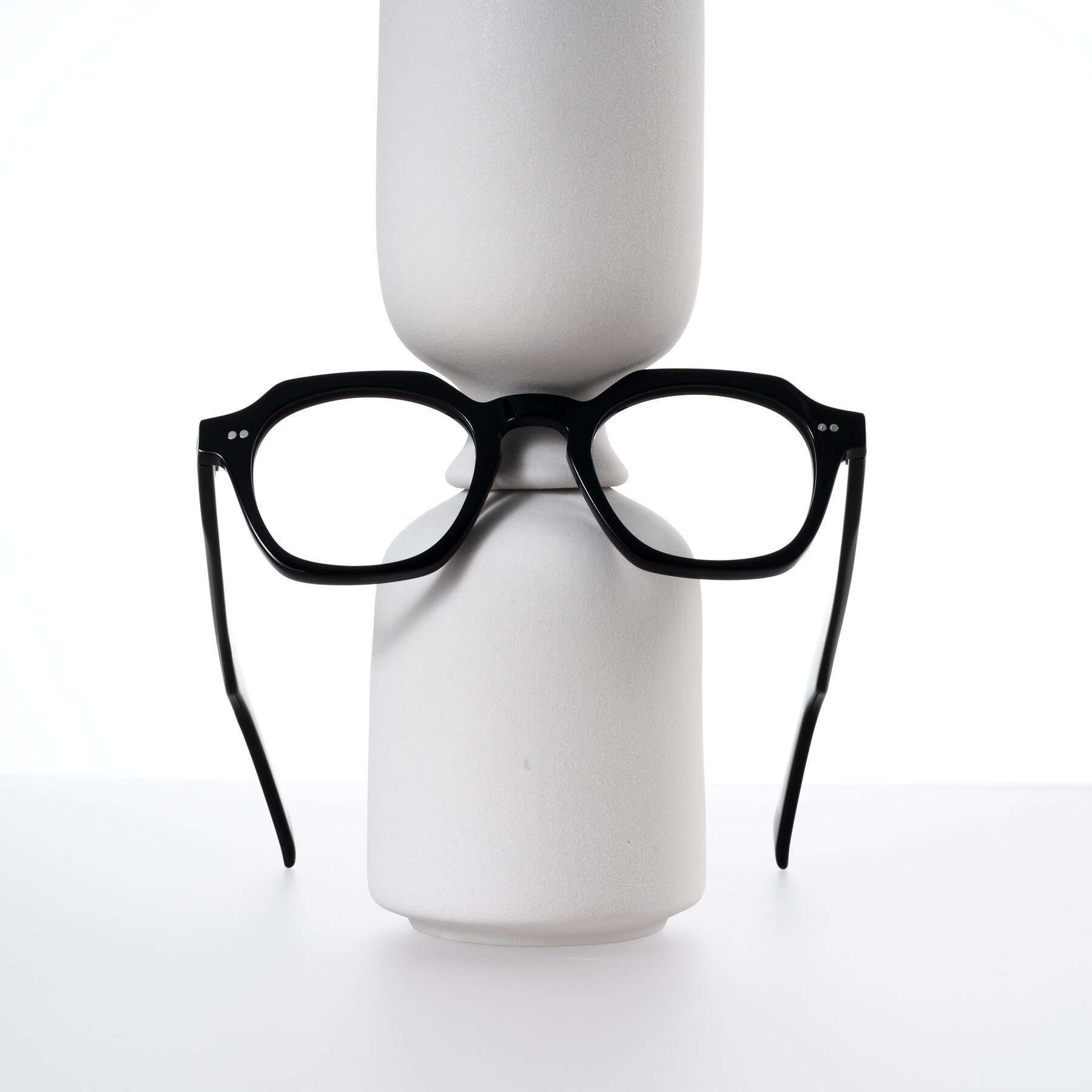 Lifestyle photography #2 of Beckett in Black with Clear Blue Light Blocking Lenses
