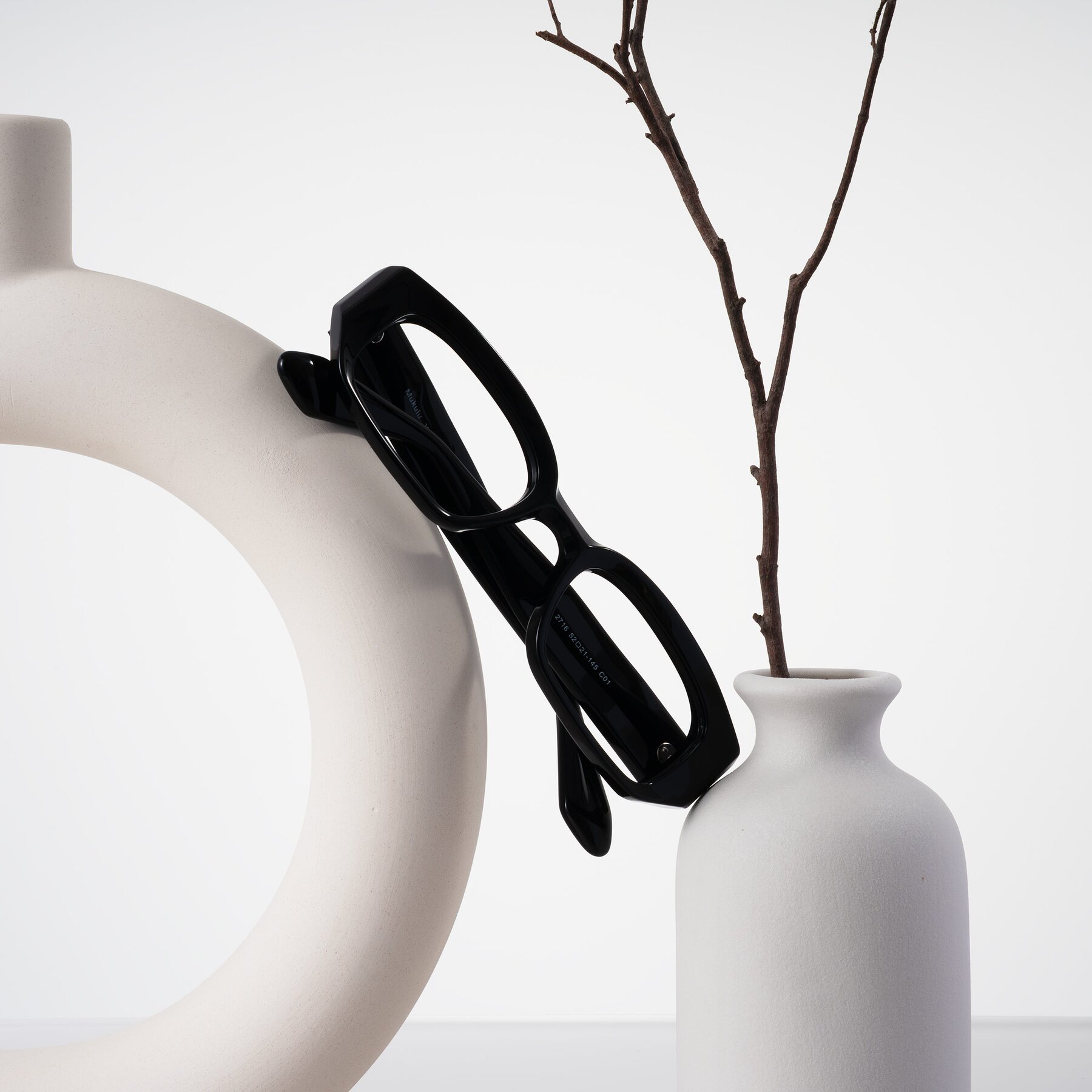 Lifestyle photography #1 of Mukulu in Black with Clear Eyeglass Lenses