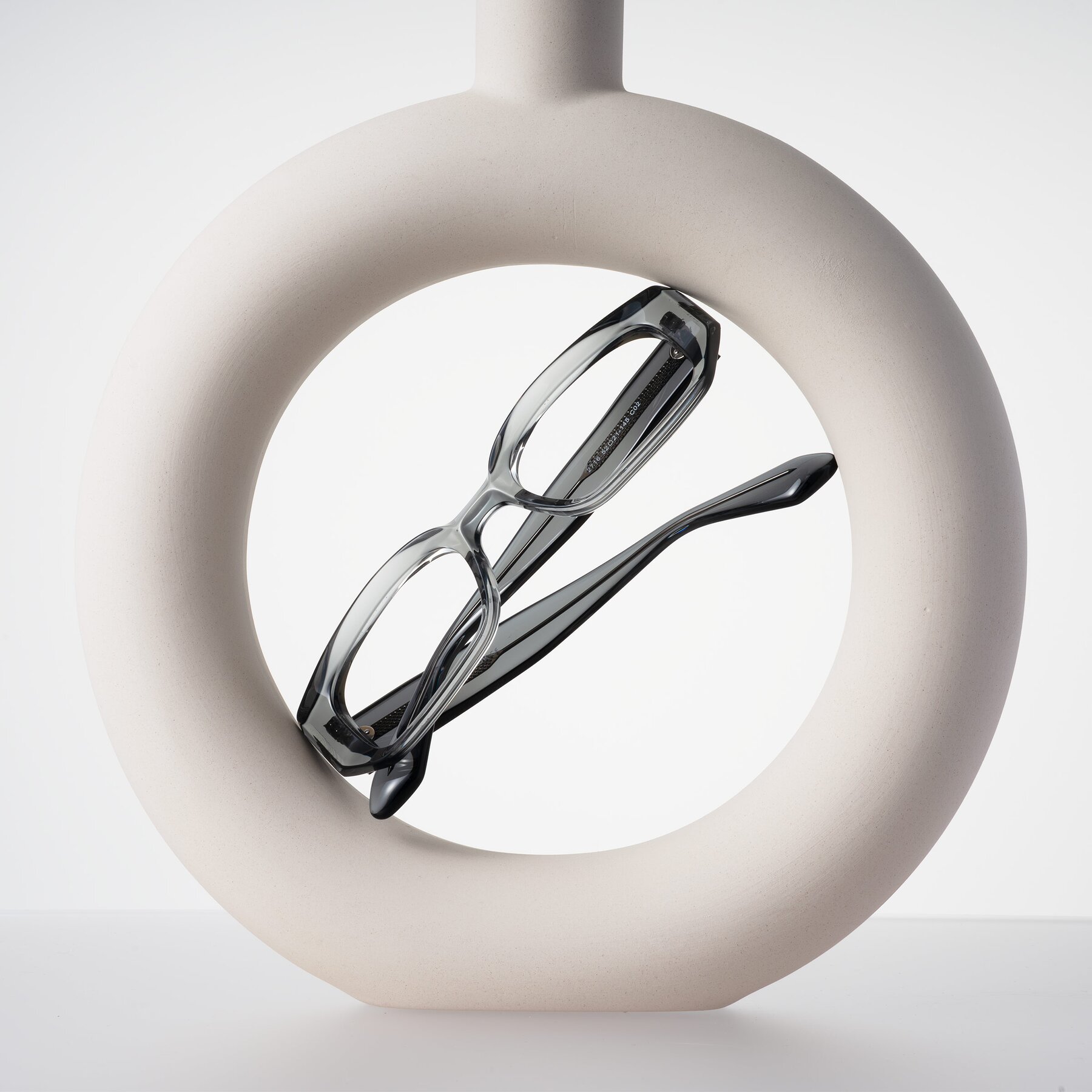Lifestyle photography #2 of Mukulu in Transparent Gray with Clear Eyeglass Lenses