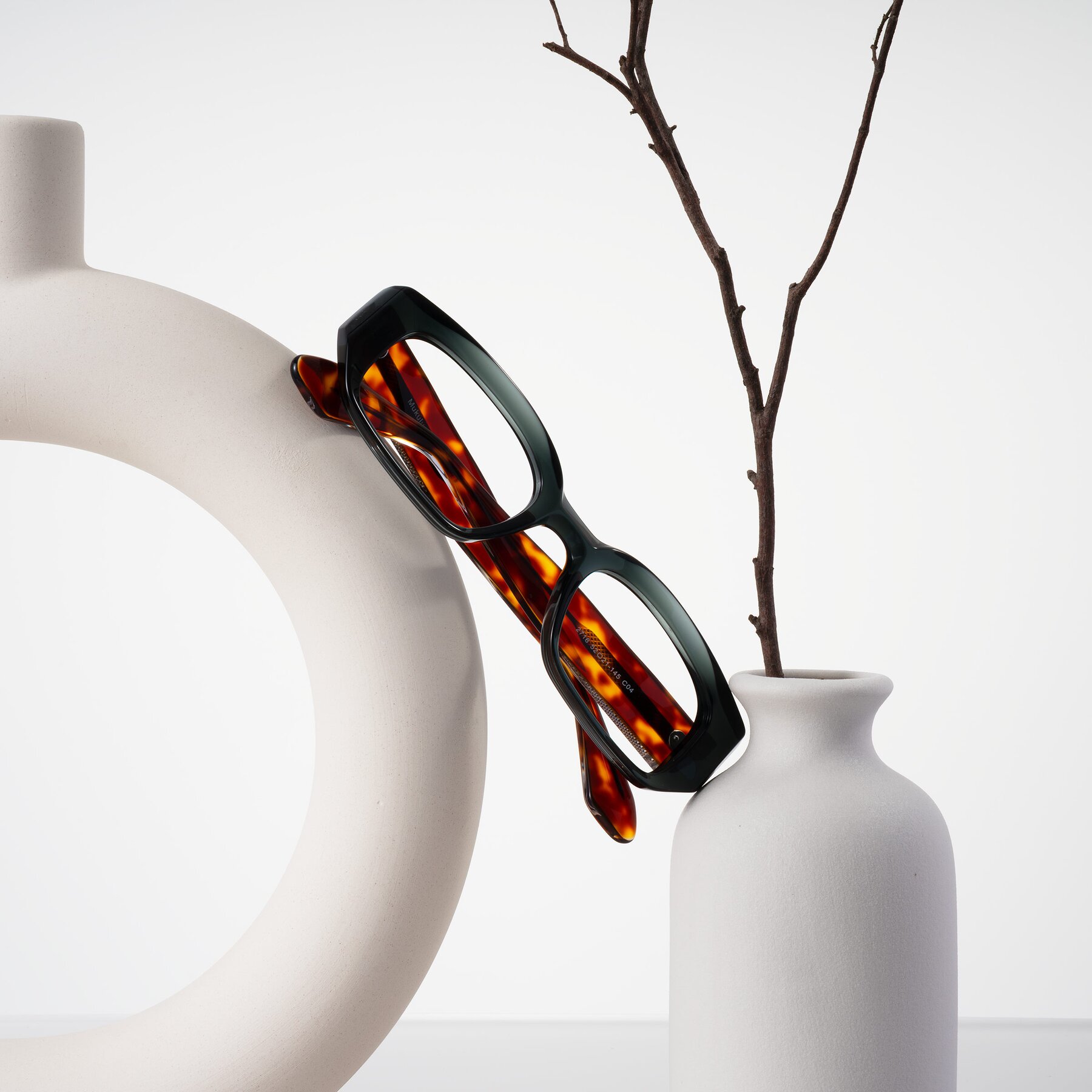 Lifestyle photography #1 of Mukulu in Dark Slate Gray/Tortoise with Clear Eyeglass Lenses