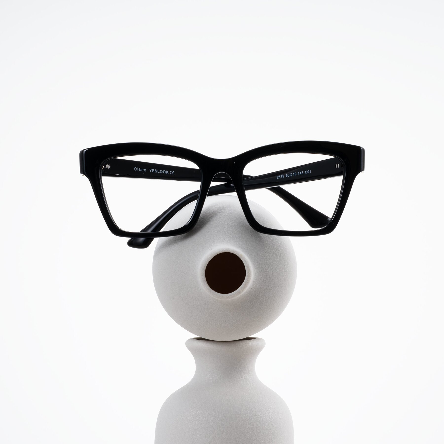 Lifestyle photography #1 of OHare in Black with Clear Reading Eyeglass Lenses