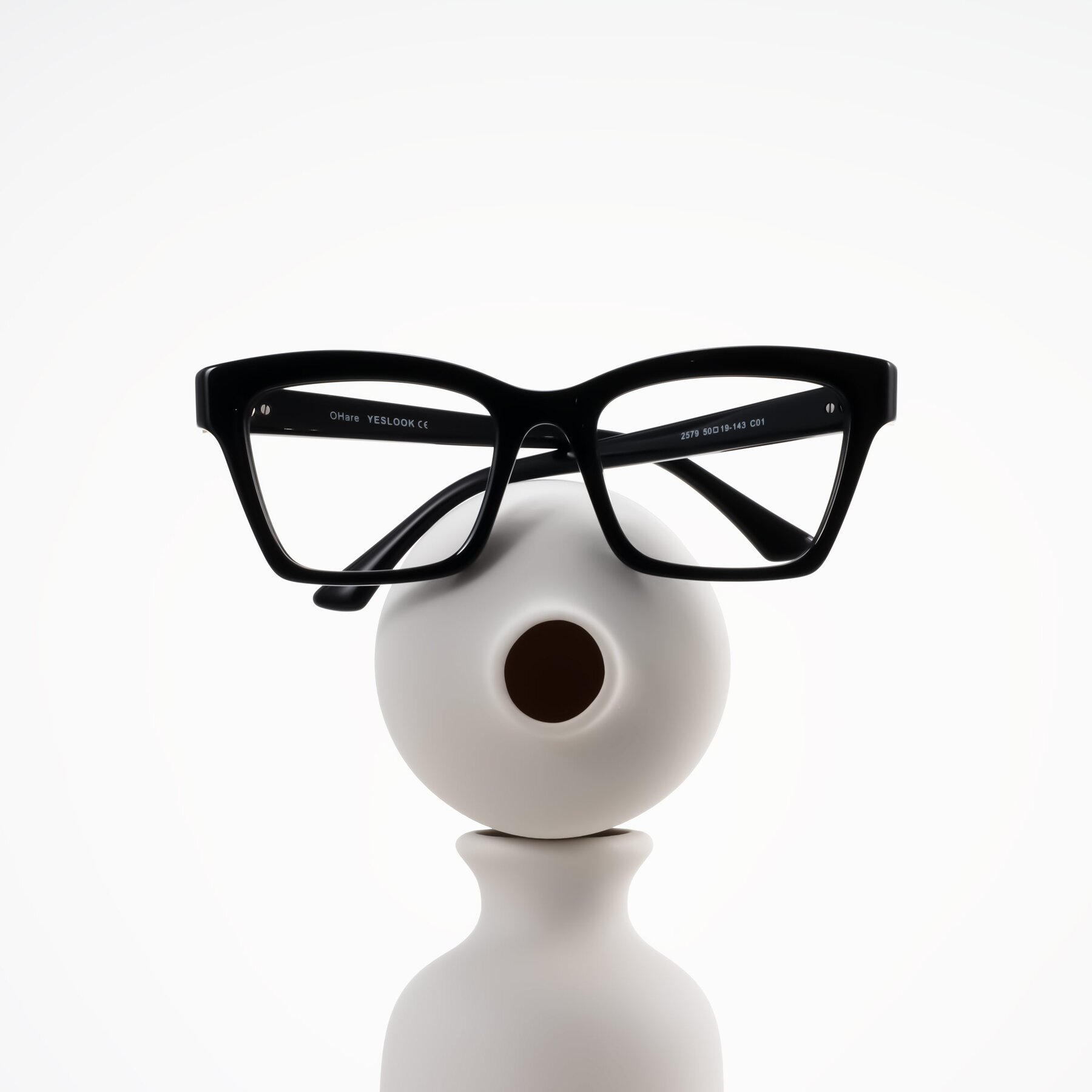 Lifestyle photography #1 of OHare in Black with Clear Eyeglass Lenses