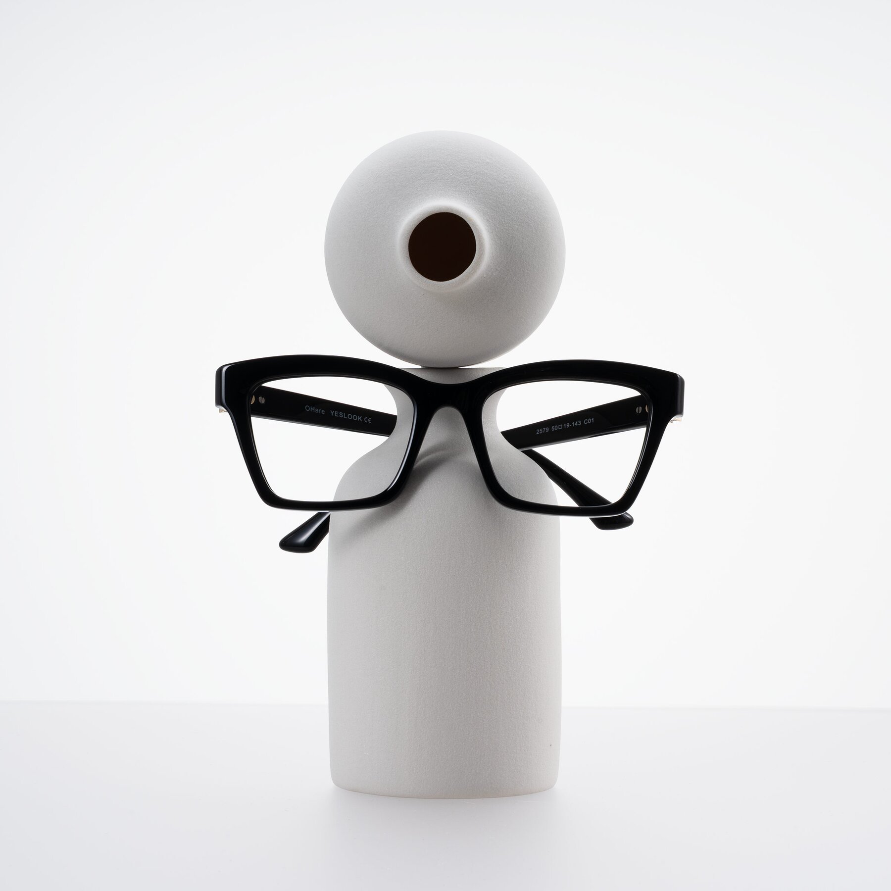 Lifestyle photography #2 of OHare in Black with Clear Reading Eyeglass Lenses